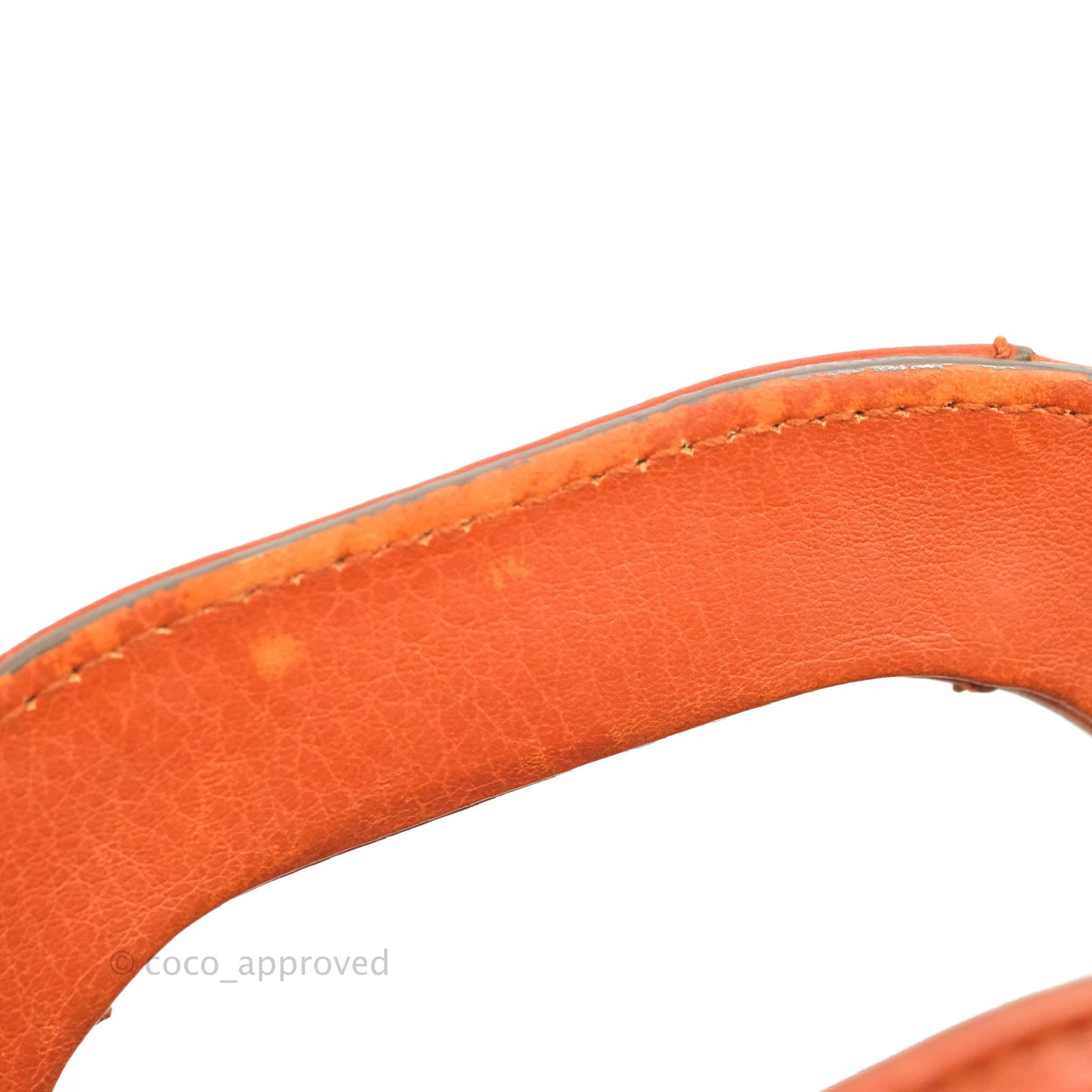 Salvatore Ferragamo Orange Top Handle Bag With Strap