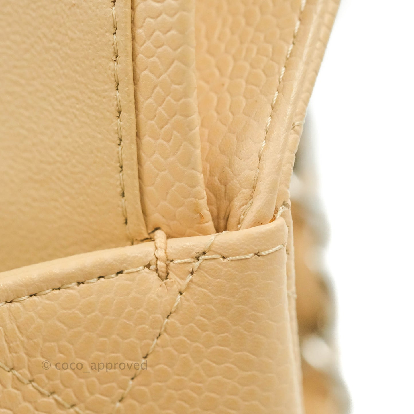 Chanel Jumbo Double Flap Beige Caviar Silver Hardware⁣⁣