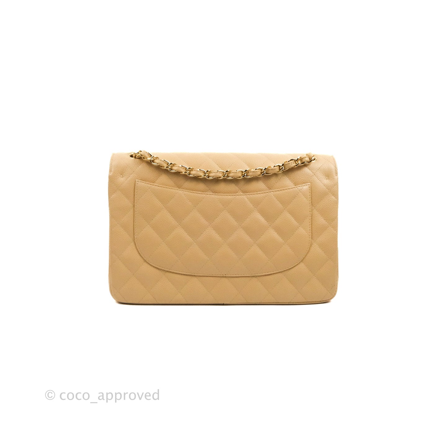 Chanel Jumbo Double Flap Beige Caviar Gold Hardware⁣⁣
