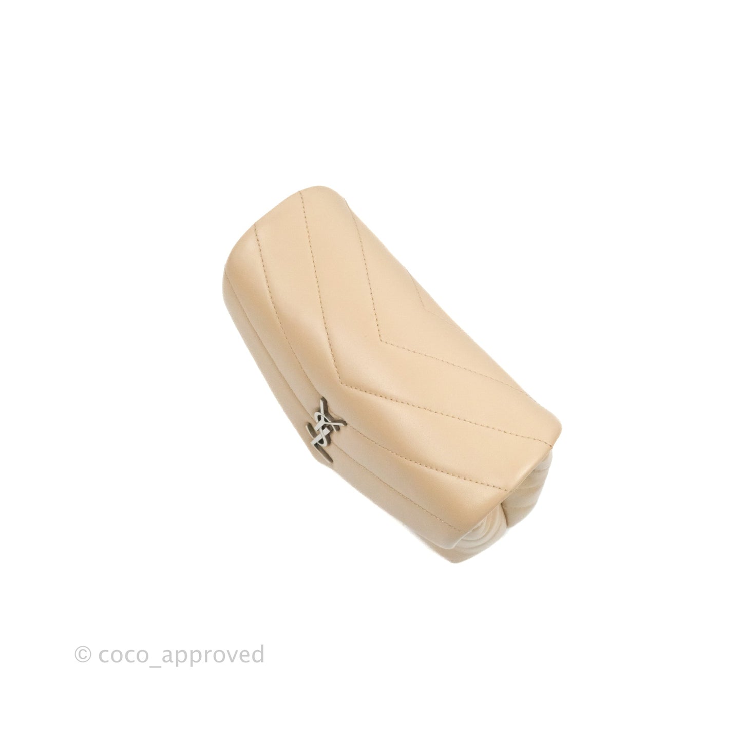 Saint Laurent Loulou Toy Quilted Leather Shoulder Bag Light Beige
