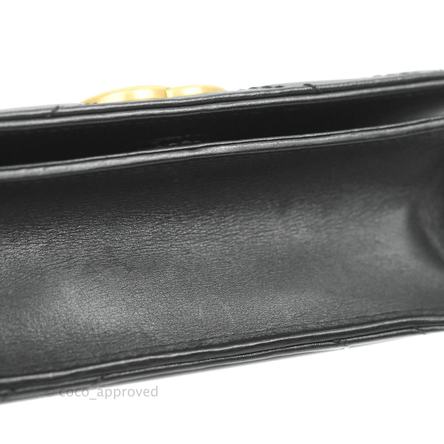 Gucci Matelasse GG Marmont Mini Bag Black Calfskin Gold Hardware