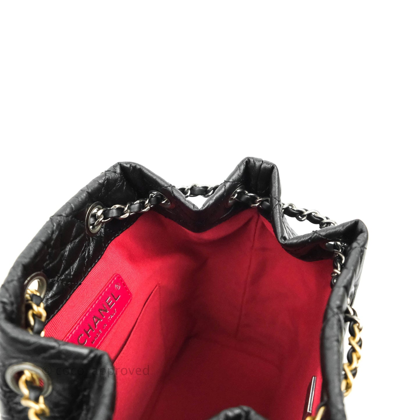 Chanel Small Gabrielle Backpack Black Aged Calfskin