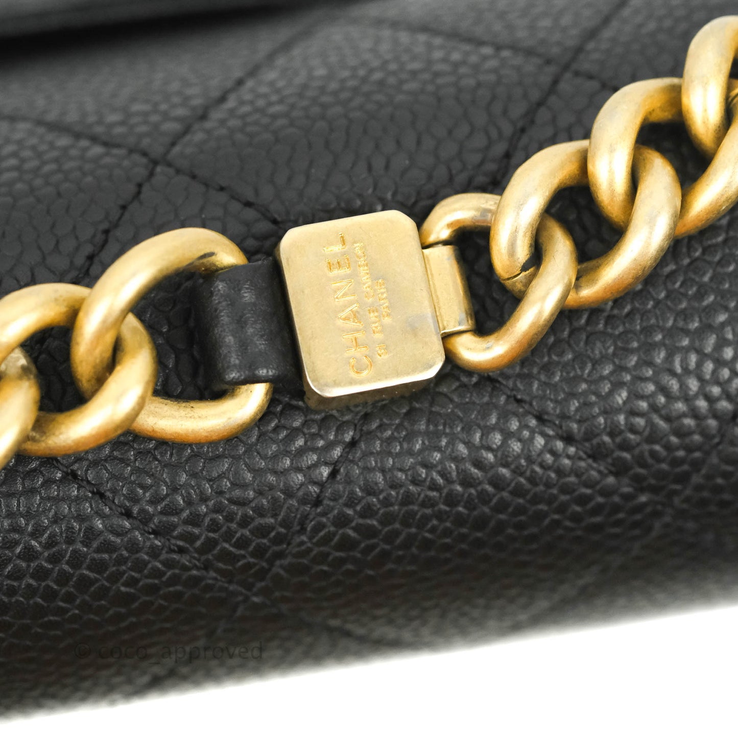 Chanel Chic Affinity Small Grained Calfskin Black Aged Gold Hardware