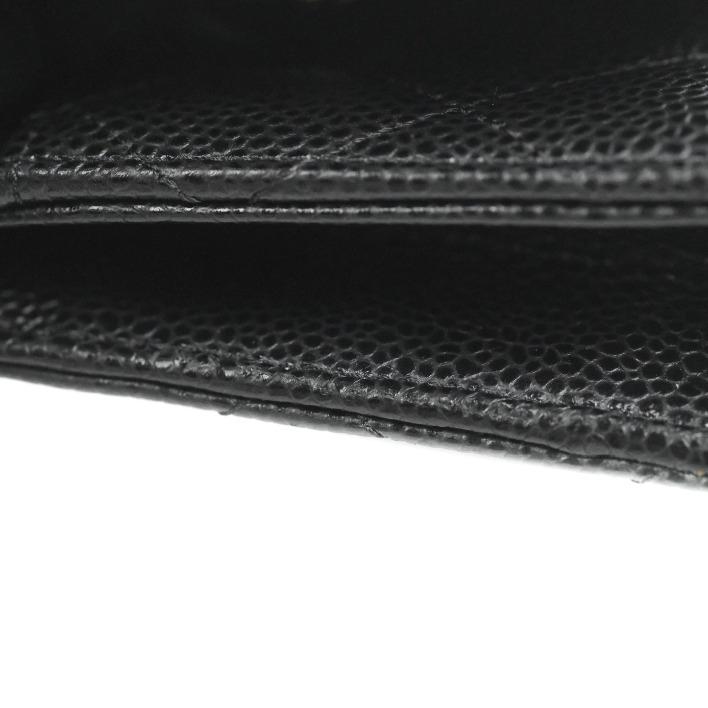 Chanel Quilted CC Chain Wallet on Chain WOC Black Caviar Gold Hardware