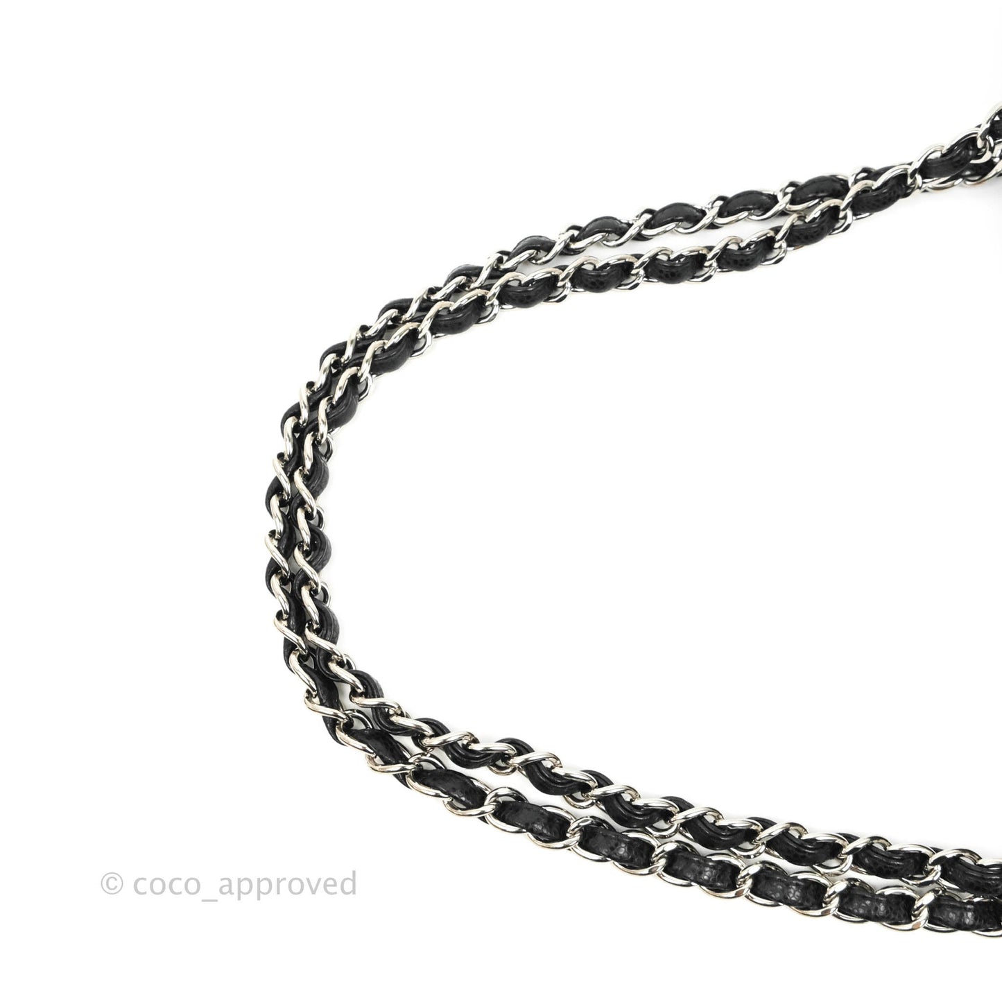 Chanel Quilted Single Flap Maxi Black Caviar Silver Hardware