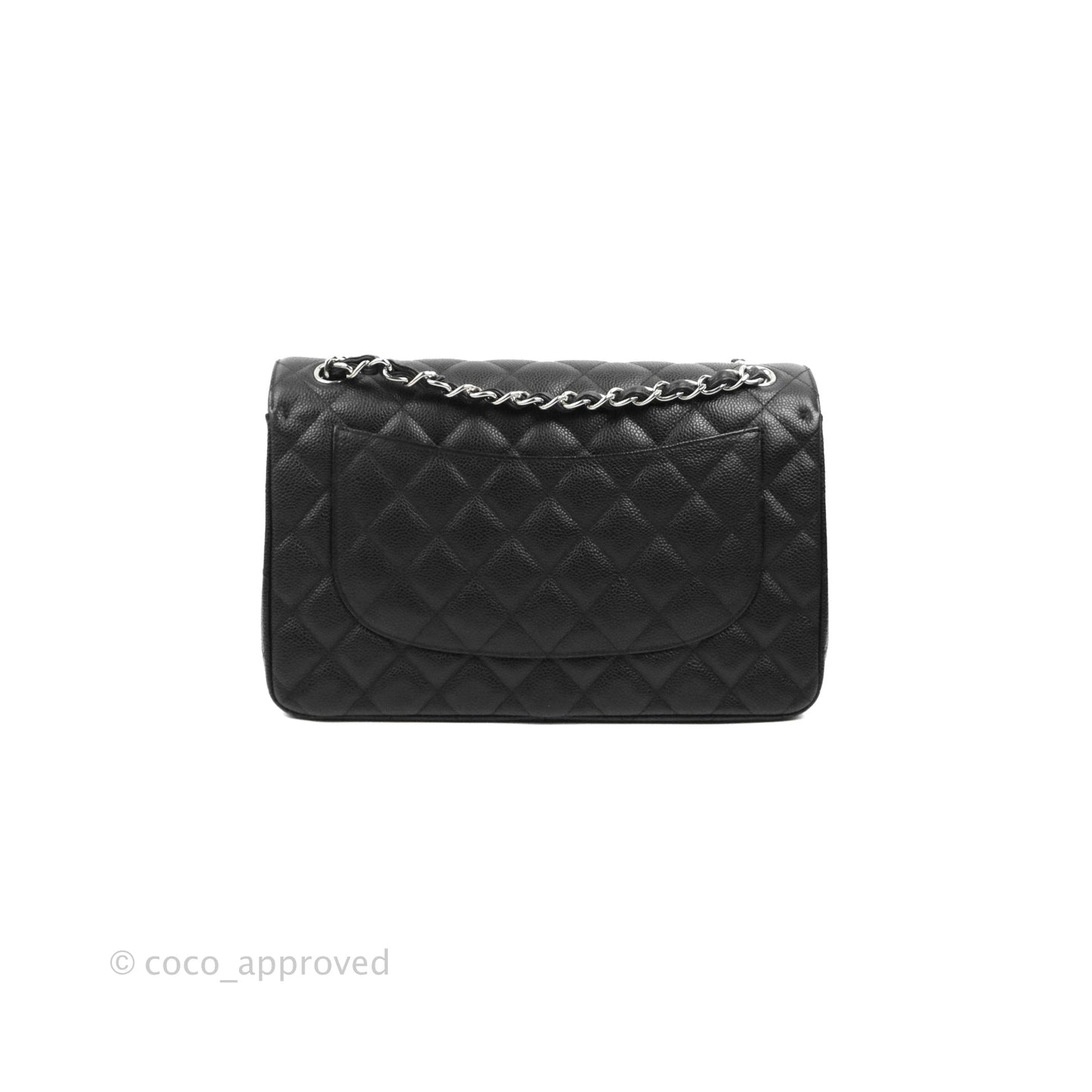Chanel Jumbo Double Flap Black Caviar Silver Hardware⁣⁣
