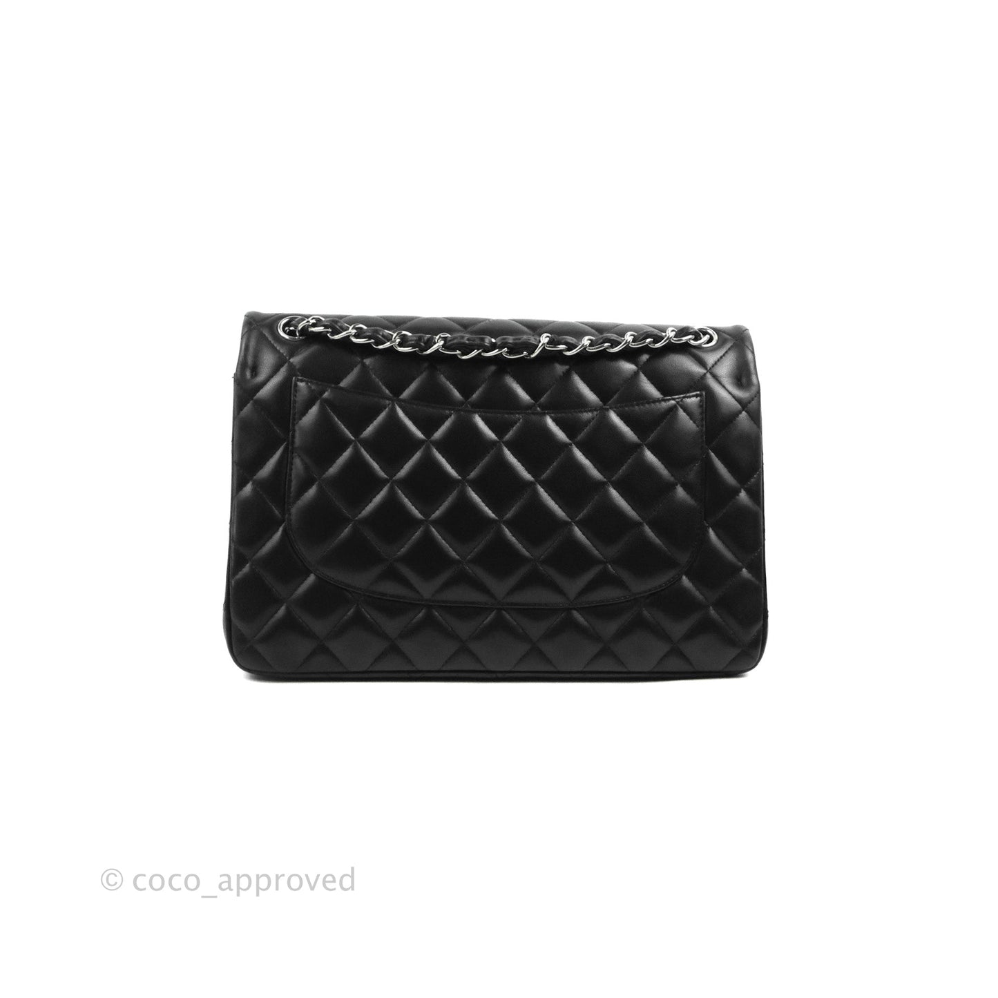 Chanel Jumbo Double Flap Black Lambskin Silver Hardware⁣⁣