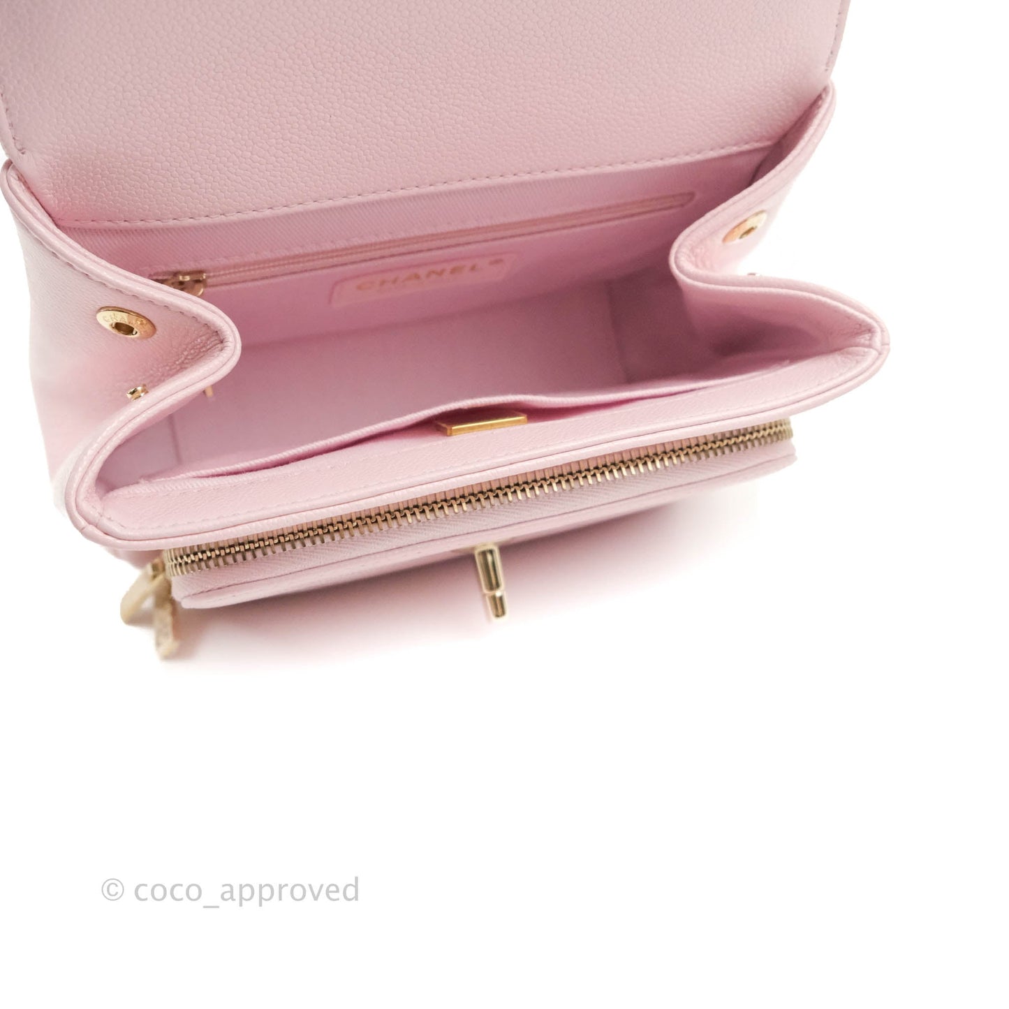 Chanel Quilted Small Business Affinity Flap Pink Caviar Gold Hardware