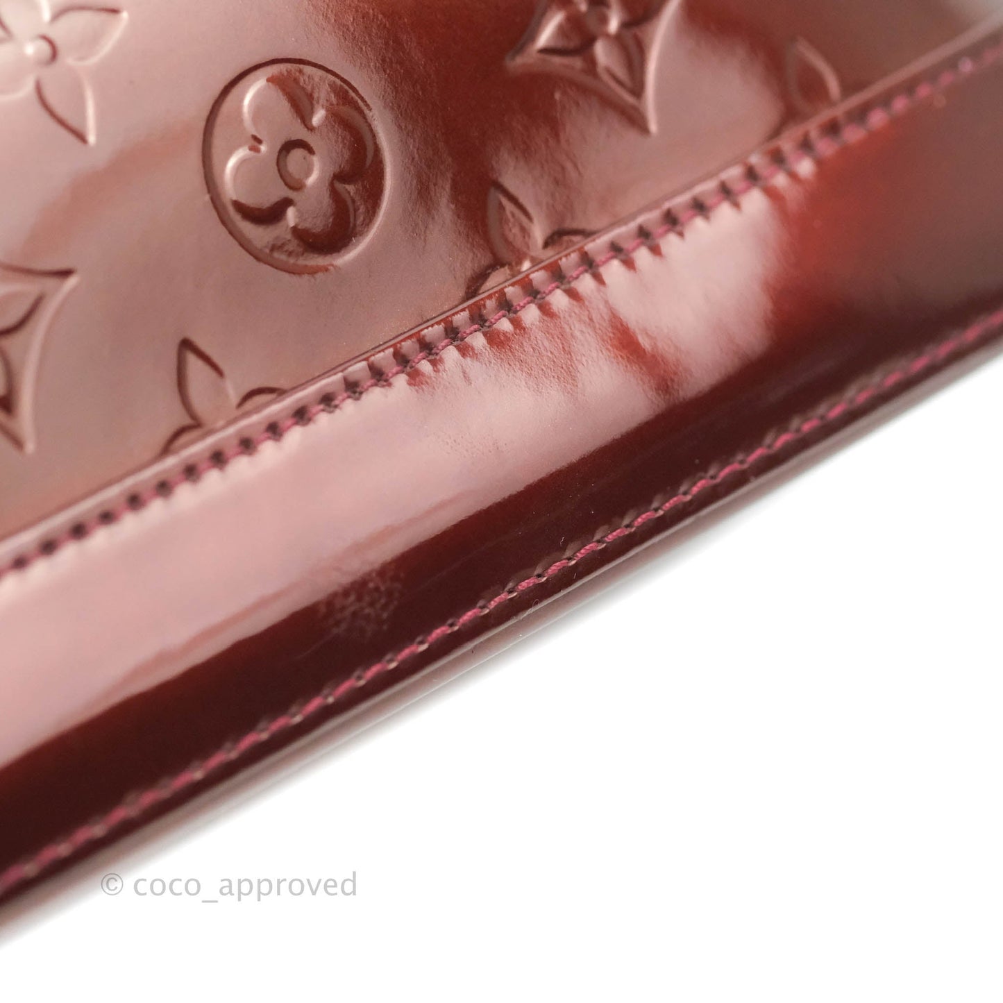 Louis Vuitton Alma PM Burgundy Patent Gold Hardware