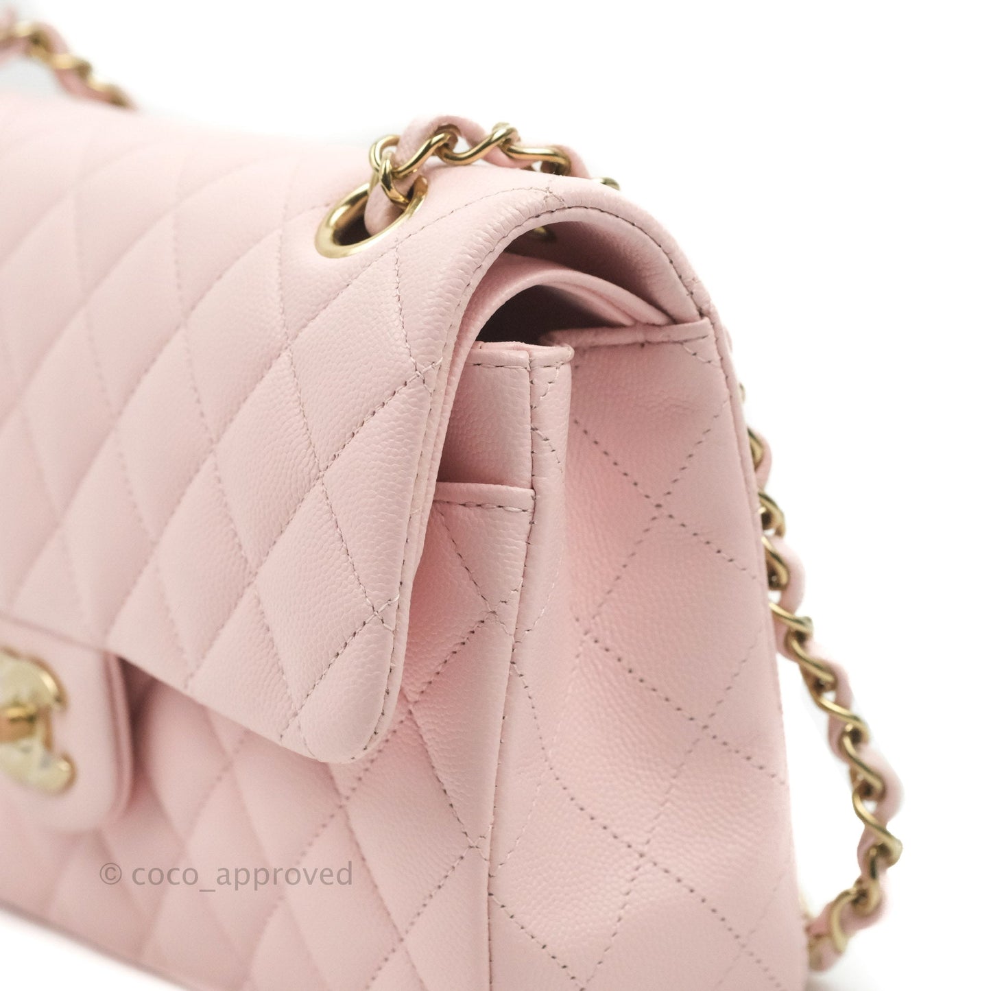 Chanel Classic Small S/M Flap Pink Caviar Gold Hardware 22S