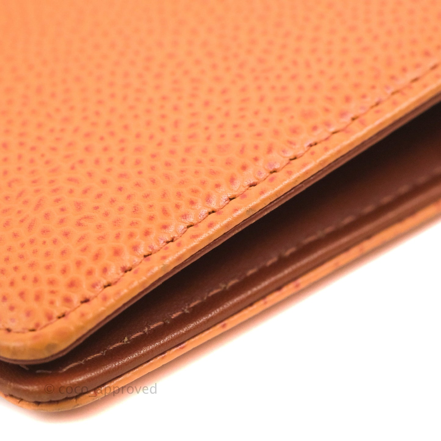 Chanel Yen Wallet Orange Claire Grained Calfskin