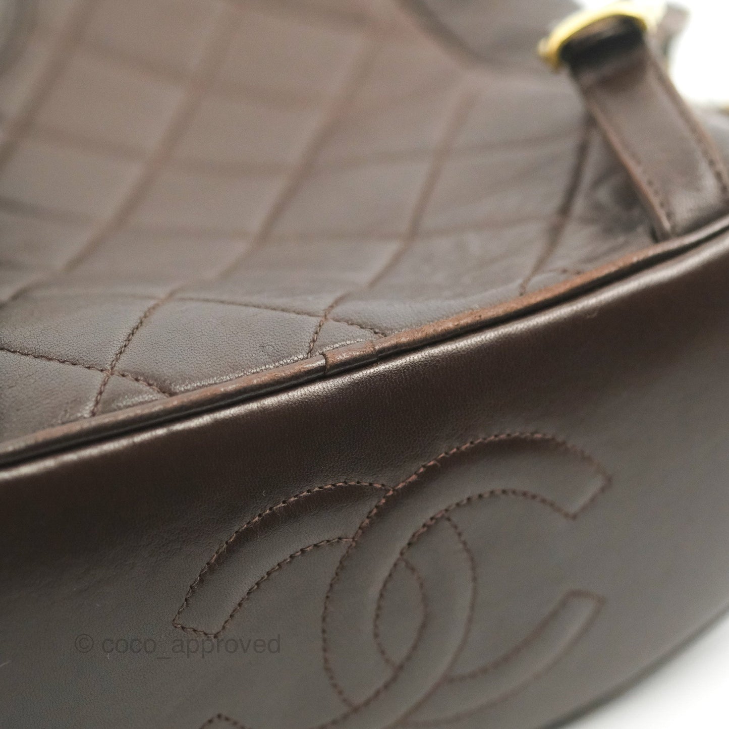 Chanel Vintage CC Duma Backpack Brown Lambskin 24K Gold Hardware