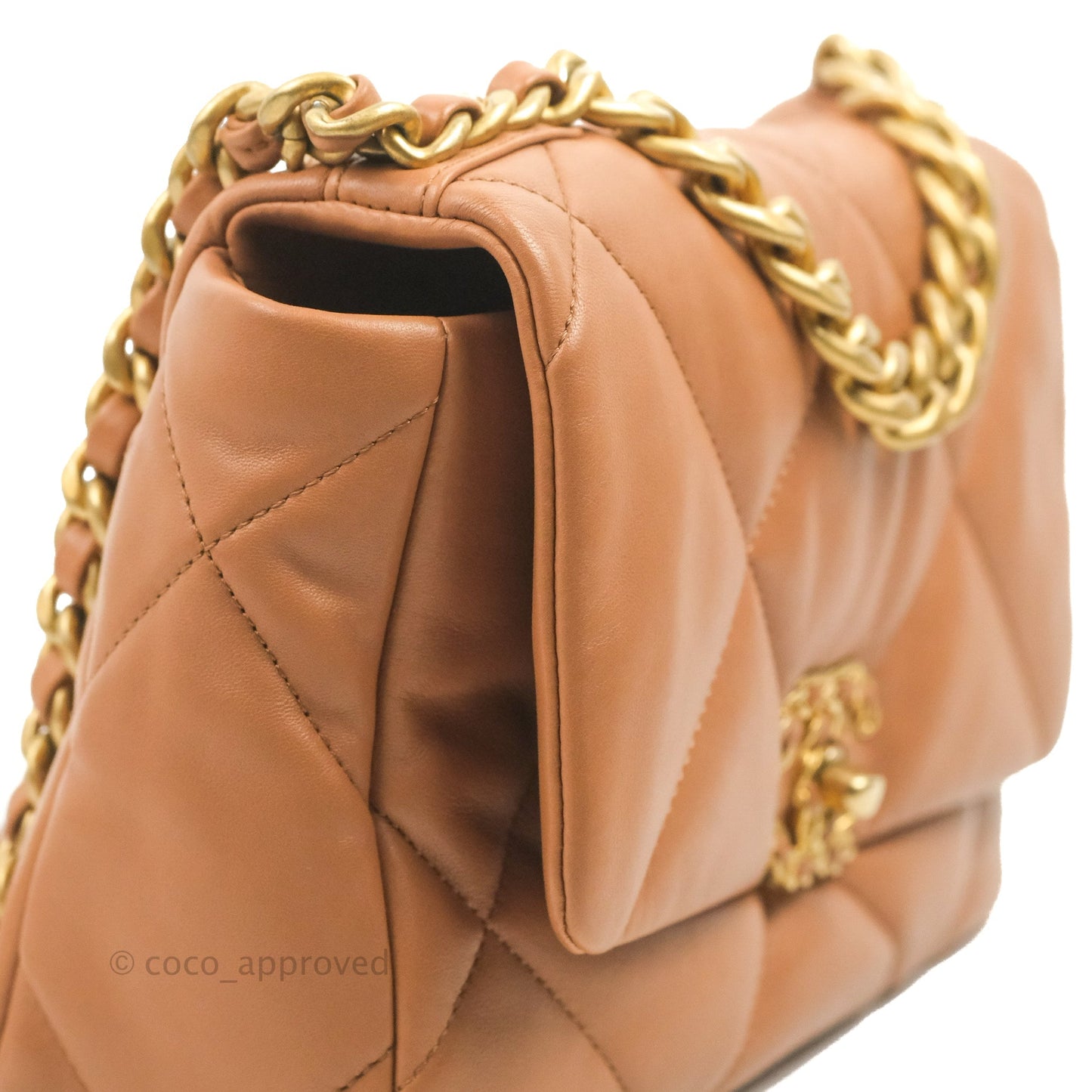 Chanel 19 Small Caramel Dark Beige Lambskin Mixed Hardware 21K