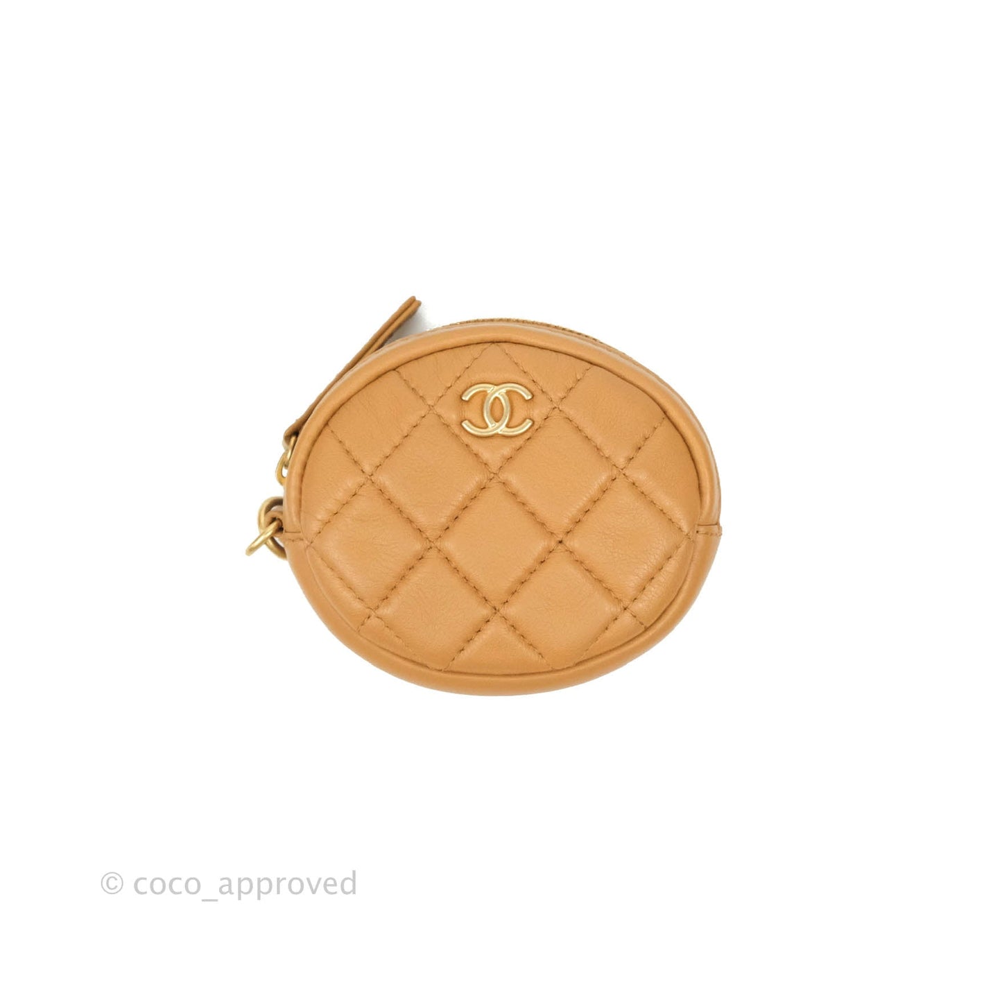Chanel Quilted Flap With Coin Purse Caramel Calfskin Aged Gold Hardware 19K