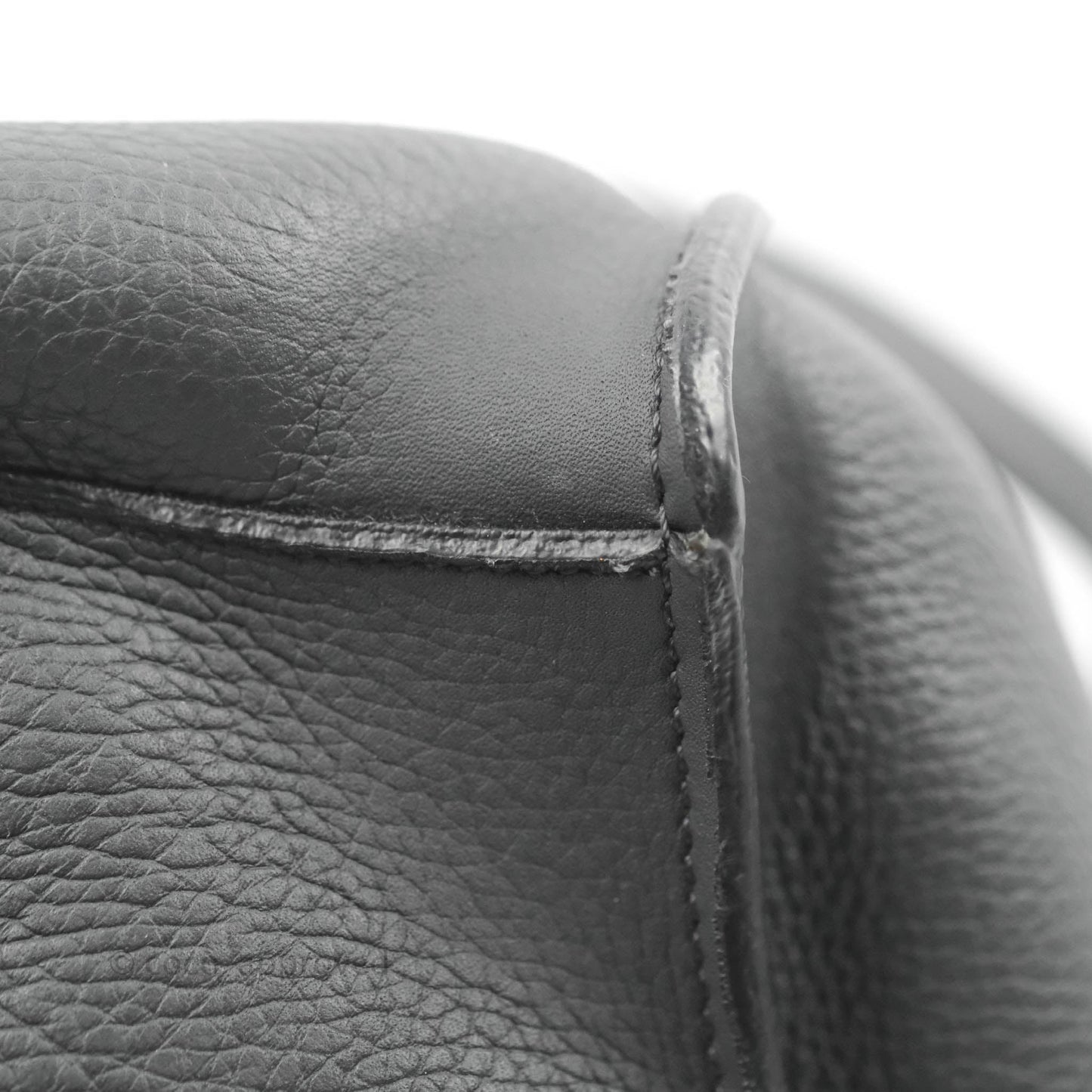 Celine Small Big Bag Black Supple Grained Leather Silver Hardware Dark Grey