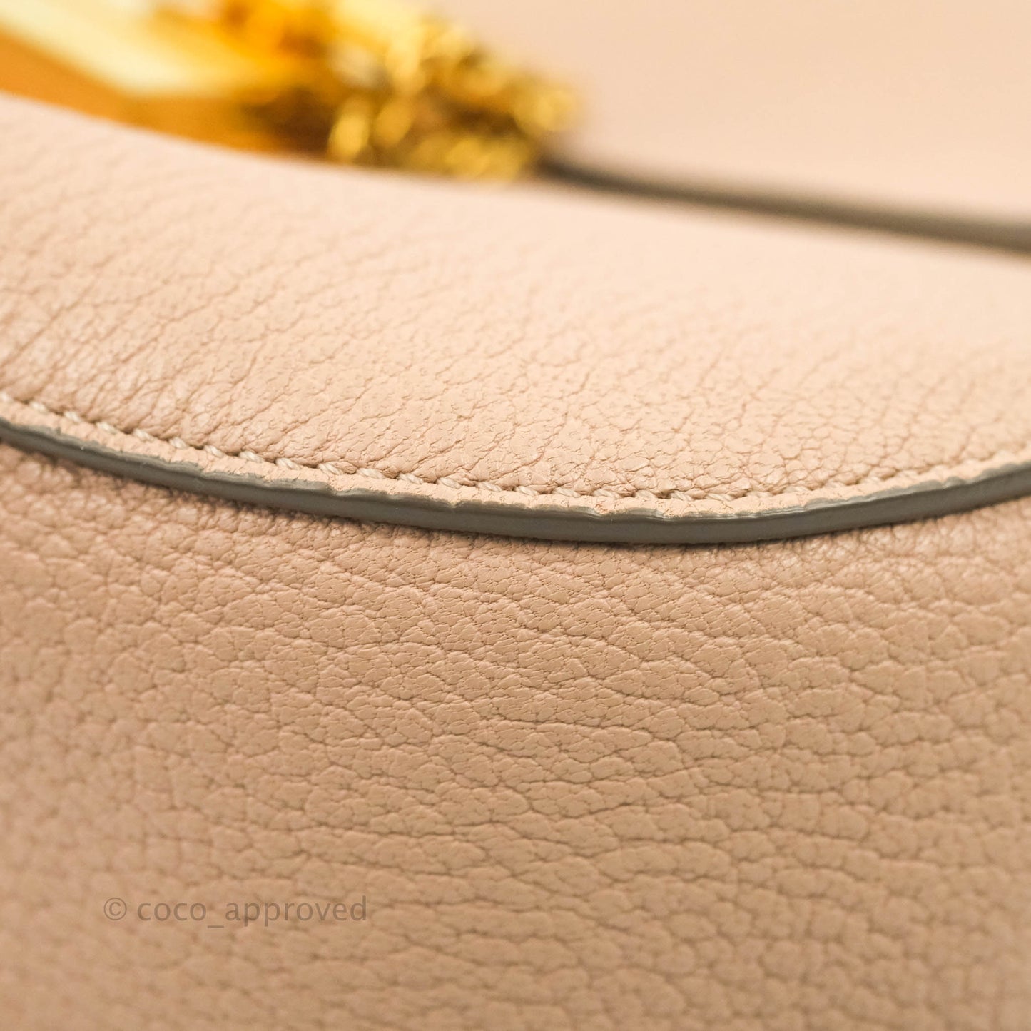 Chloe Drew Crossbody Bag Pink Grained Leather