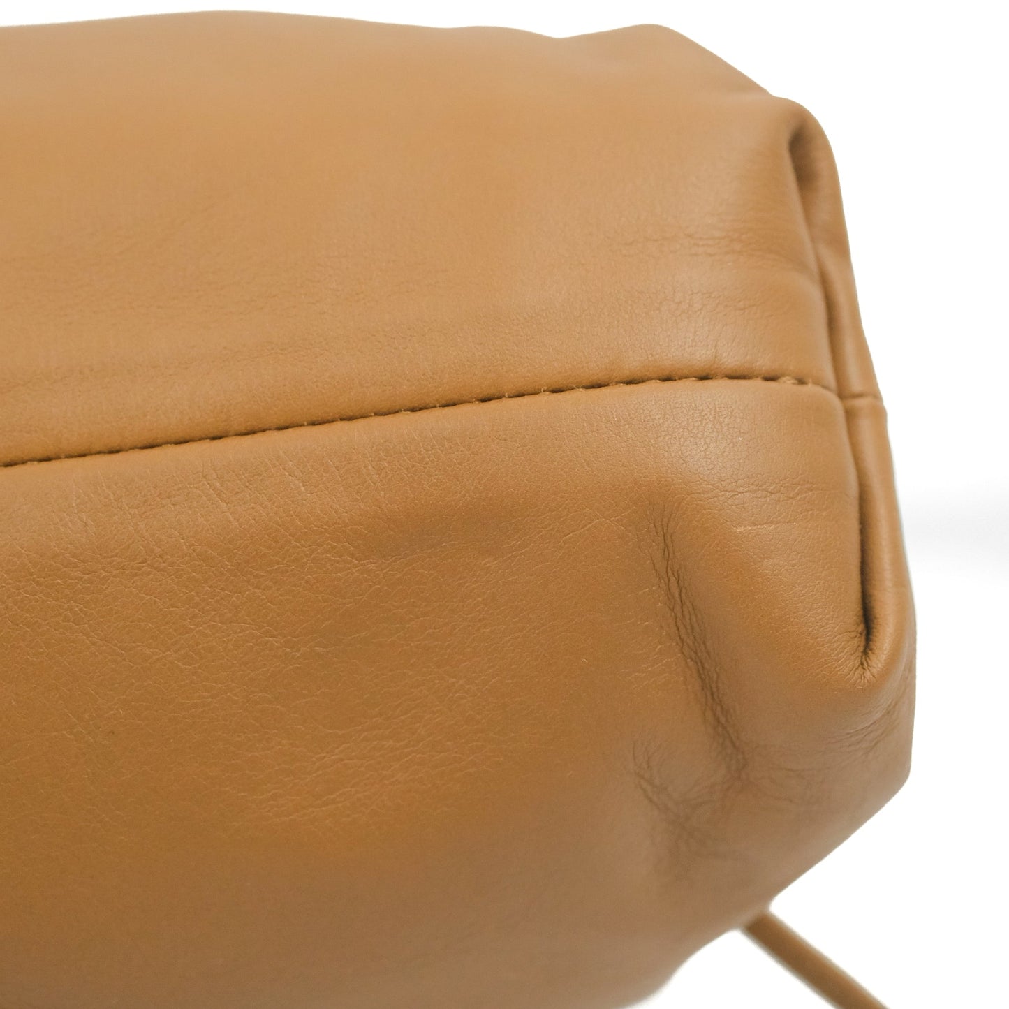 Bottega Veneta Butter Calfskin The Mini Pouch Dark Caramel