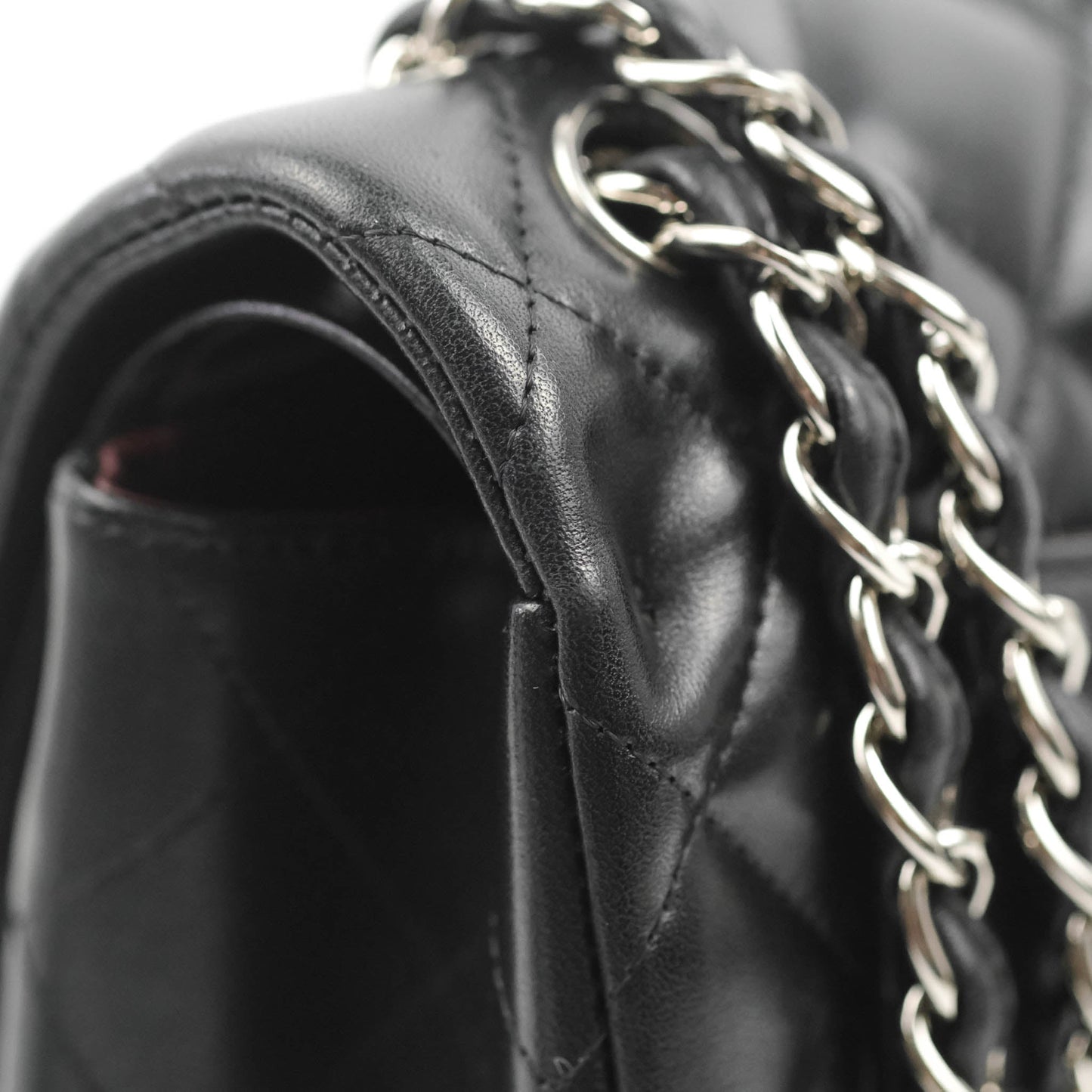 Chanel Jumbo Double Flap Black Lambskin Silver Hardware⁣⁣
