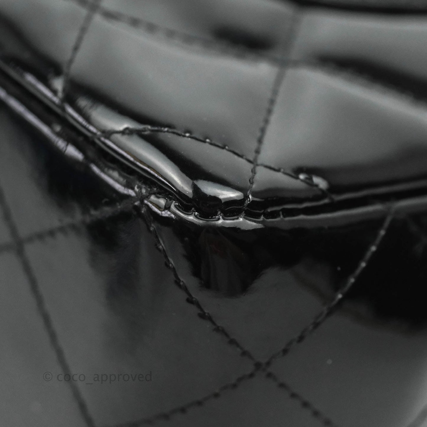 Chanel Jumbo Single Flap Black Patent Silver Hardware⁣⁣