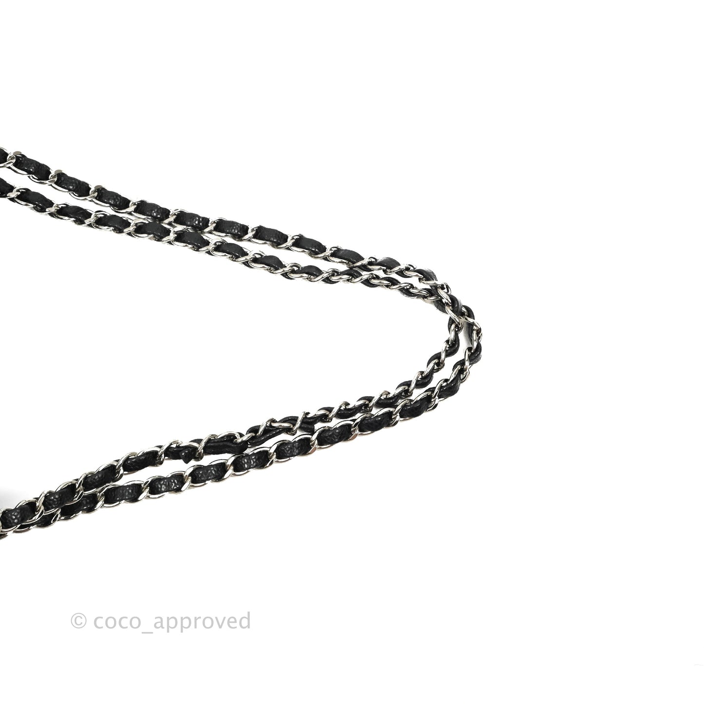Chanel Classic M/L Medium Flap Quilted Black Caviar Silver Hardware