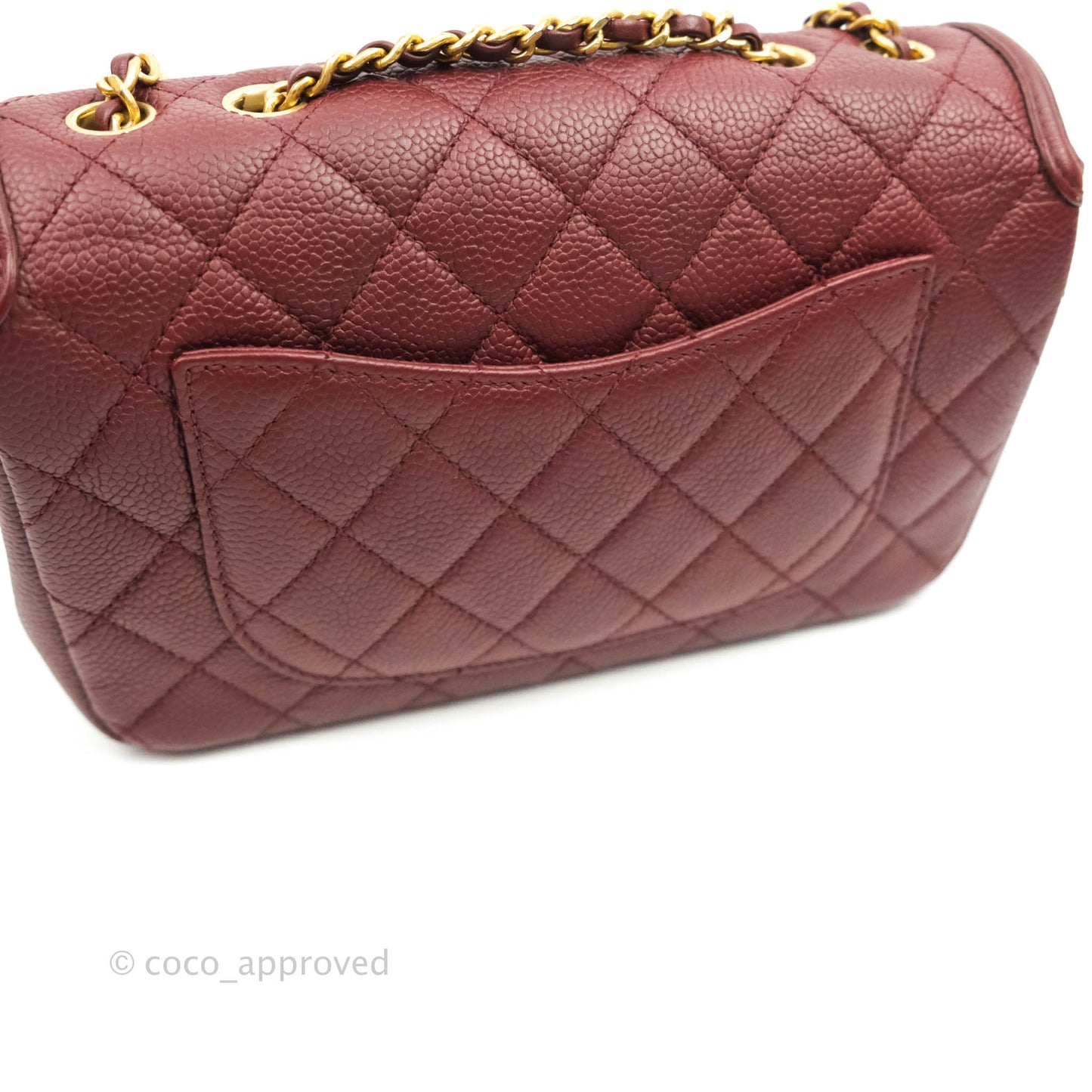 Chanel Quilted Small CC Filigree Flap Burgundy Caviar