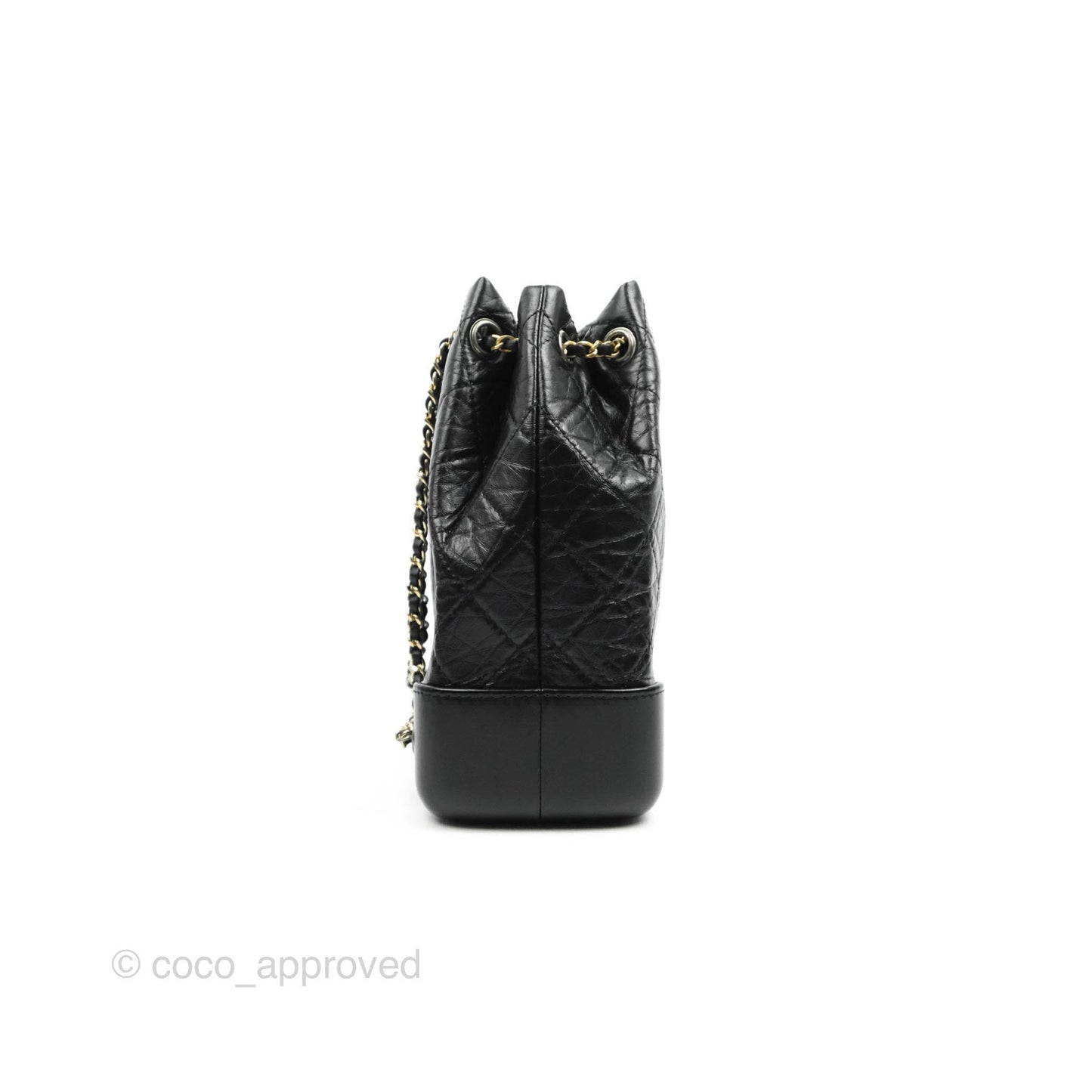 Chanel Small Gabrielle Backpack Black Aged Calfskin