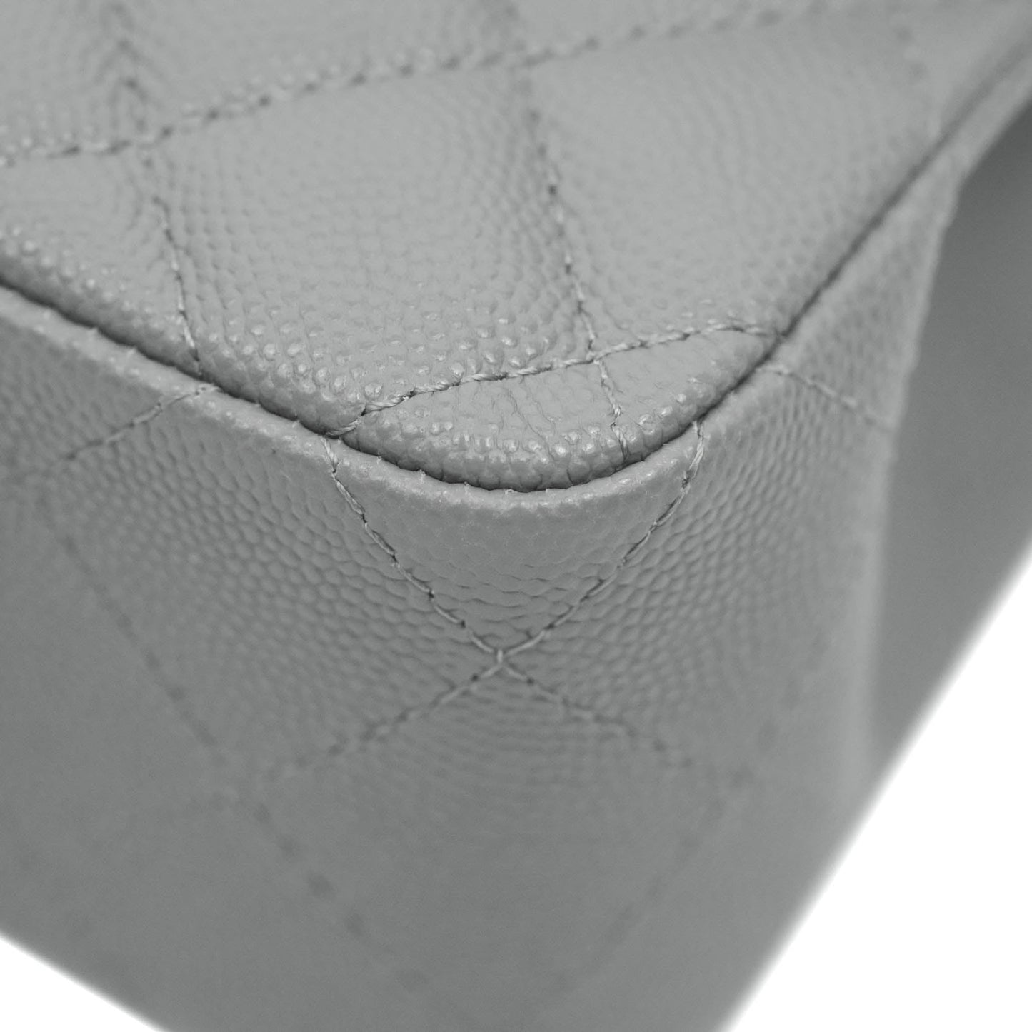 Chanel Classic Small S/M Quilted Flap Grey Caviar Gold Hardware 20C