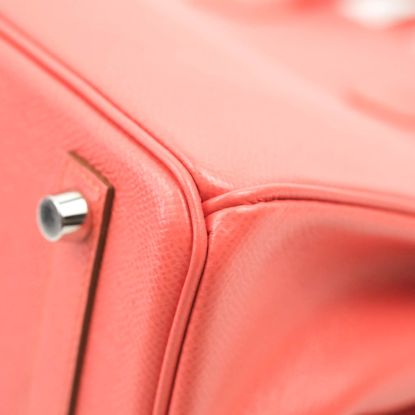 Hermes Birkin 25 Flamingo Epsom Palladium Hardware