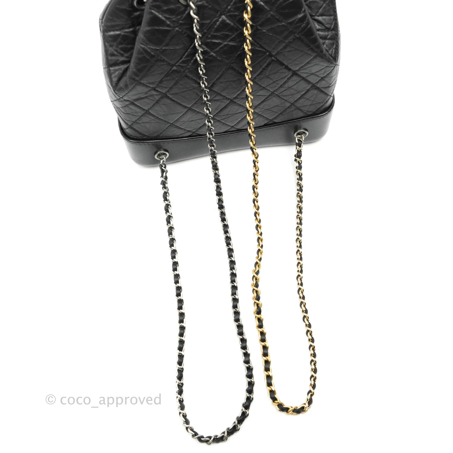 Chanel Small Gabrielle Backpack Black Aged Calfskin