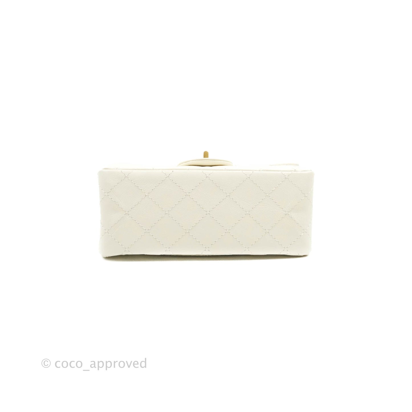 Chanel Mini Reissue 224 White Aged Calfskin Gold Hardware