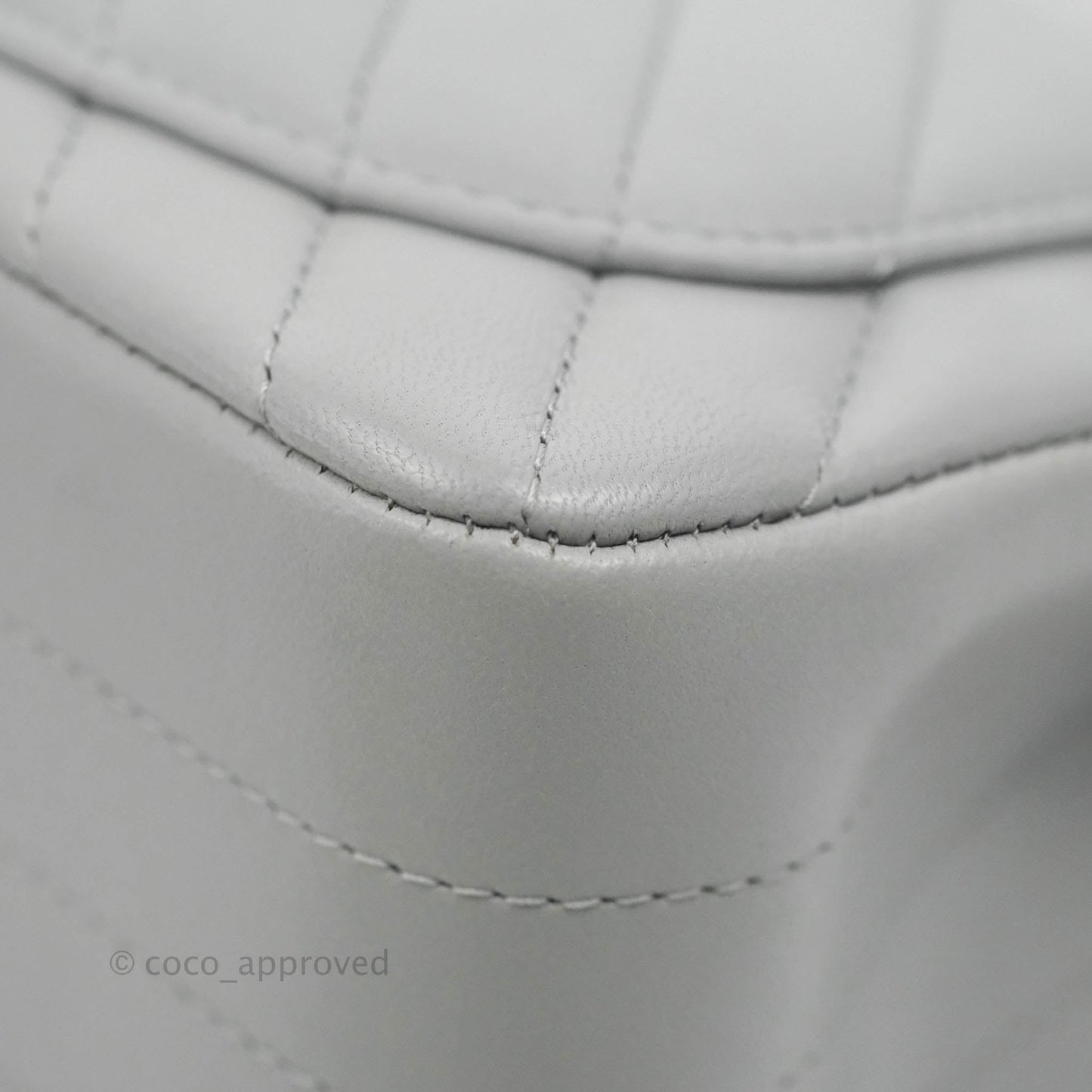 Chanel Mini Square Chevron Grey Lambskin Gold Hardware