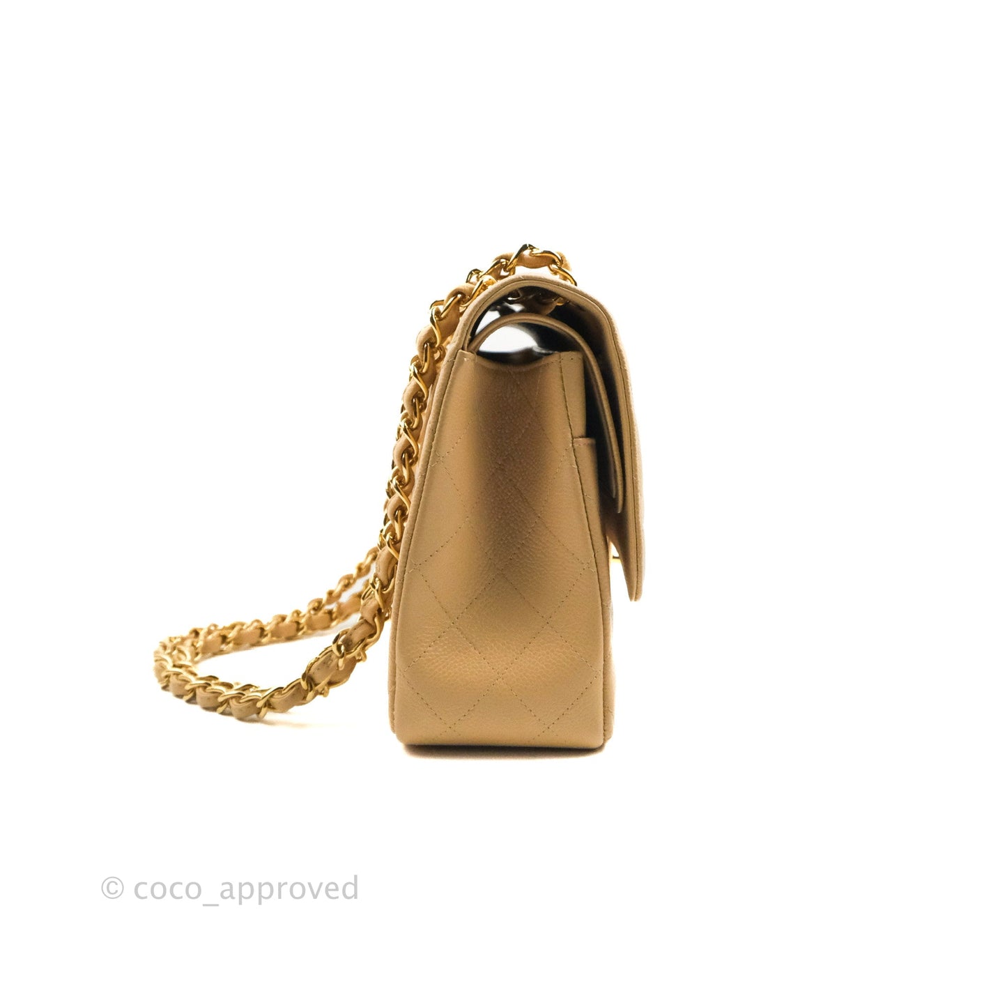Chanel Jumbo Double Flap Beige Caviar Gold Hardware⁣⁣