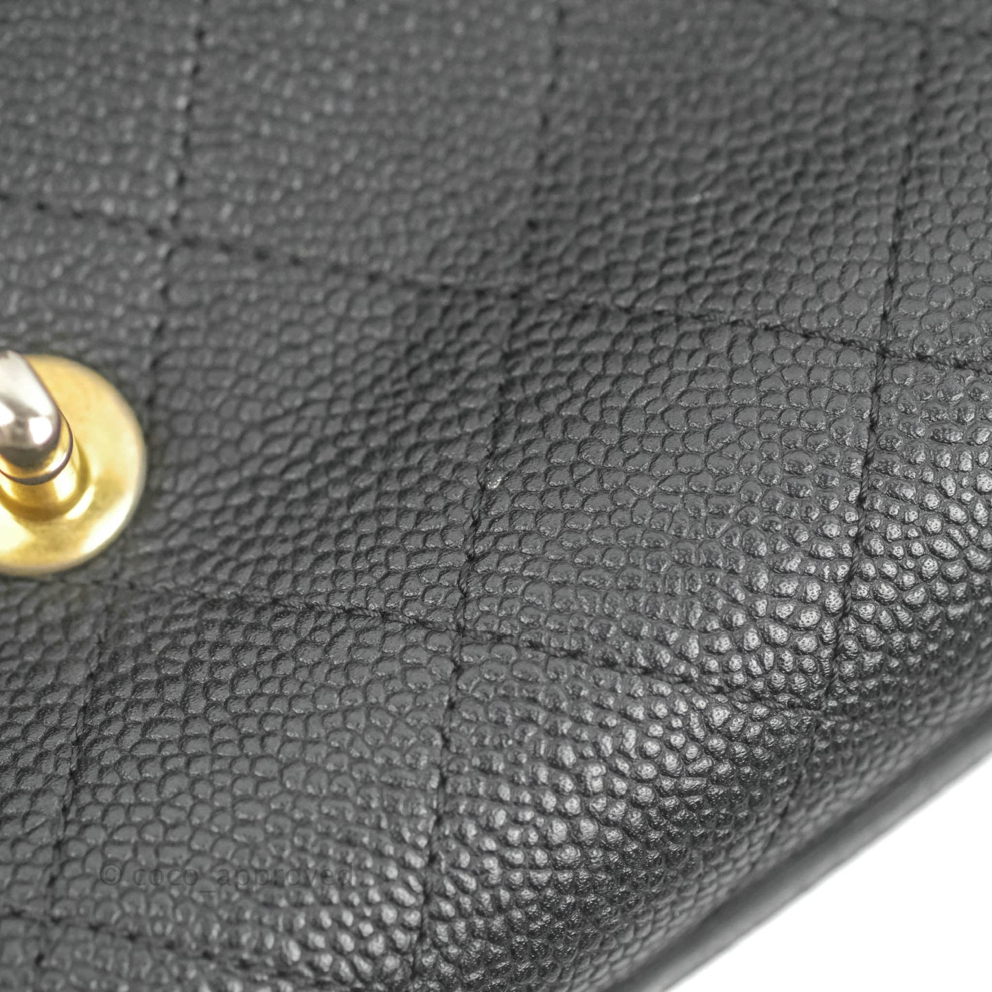 Chanel Small Chic Affinity Grained Calfskin Black Gold Hardware