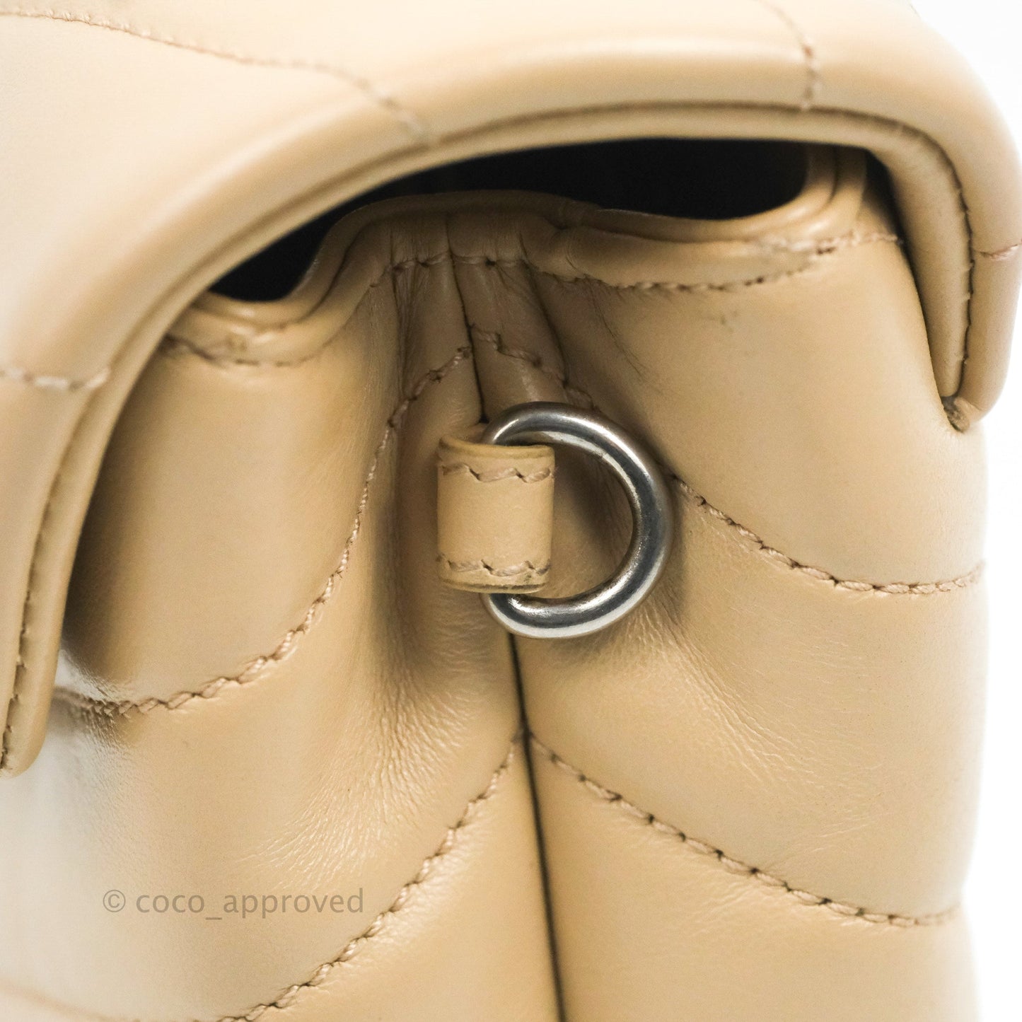 Saint Laurent Loulou Toy Quilted Leather Shoulder Bag Light Beige