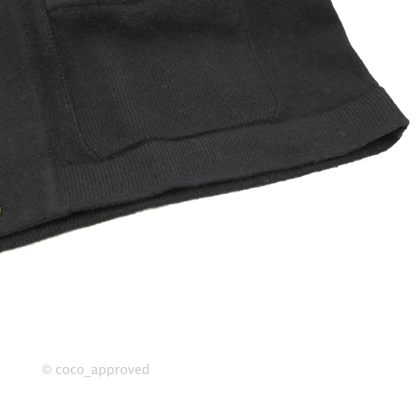 Chanel Long Cardigan Black 22SS Size 38