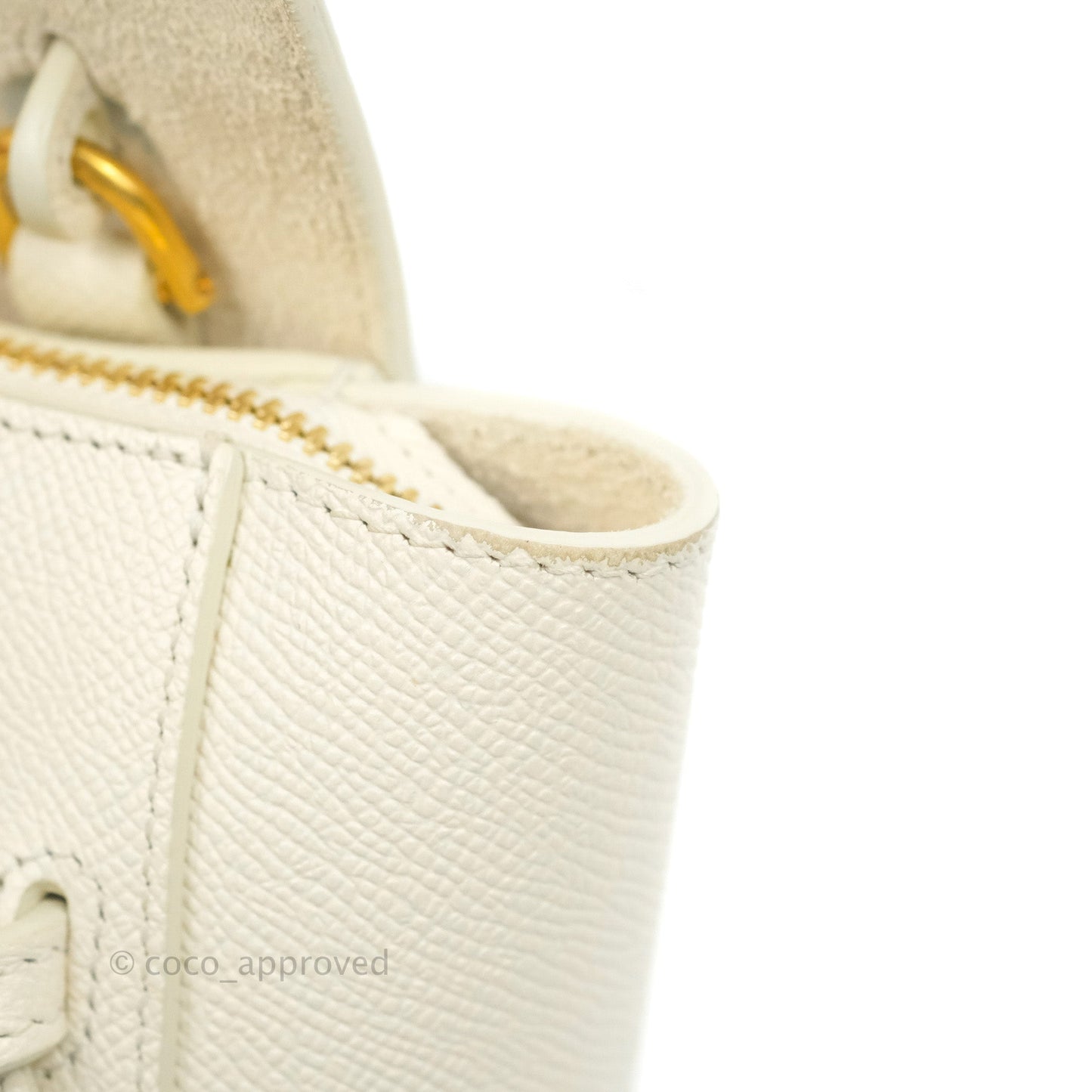 Celine Pico Belt Bag White Grained Calfskin Gold Hardware