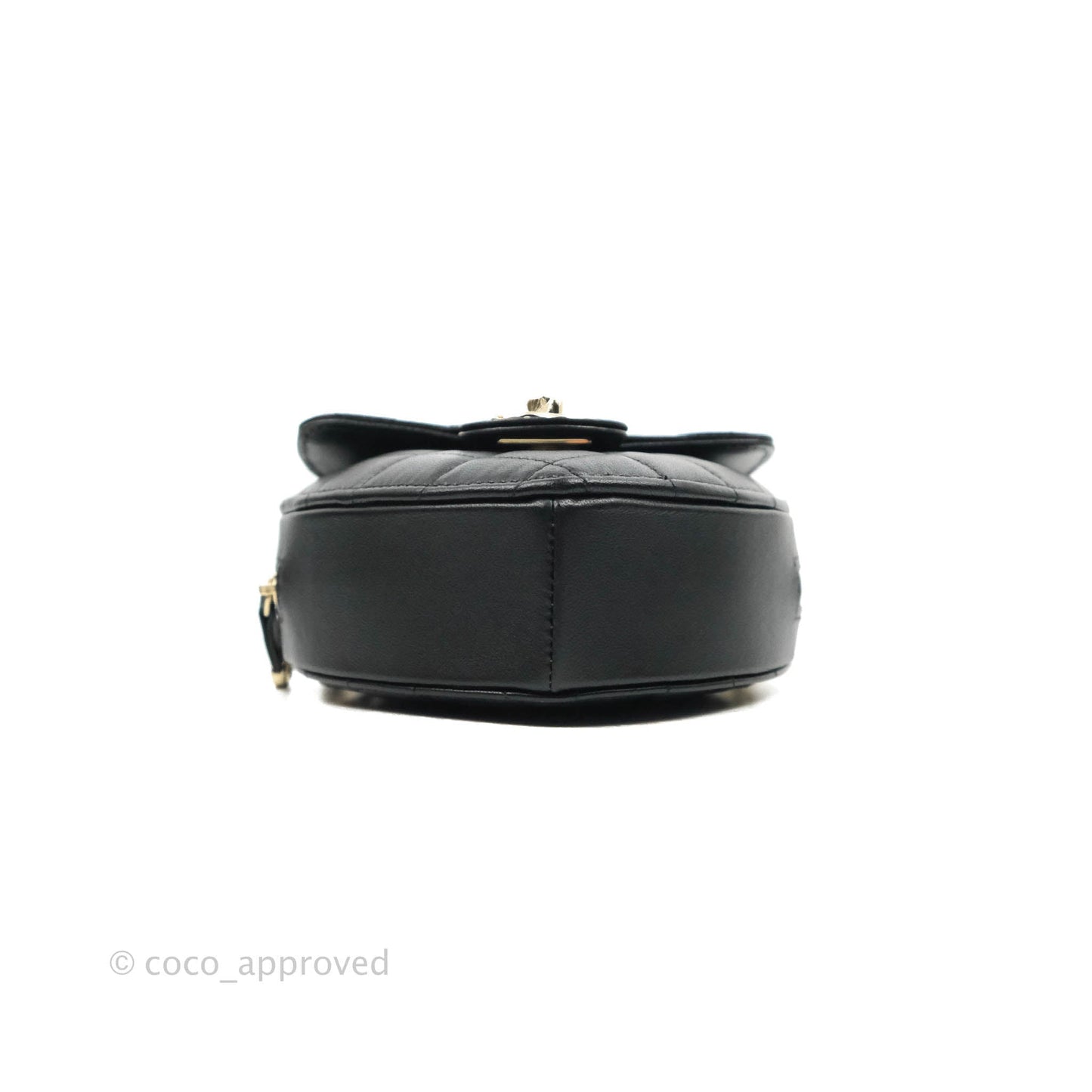 Chanel Small Heart Bag Black Lambskin Gold Hardware 22S