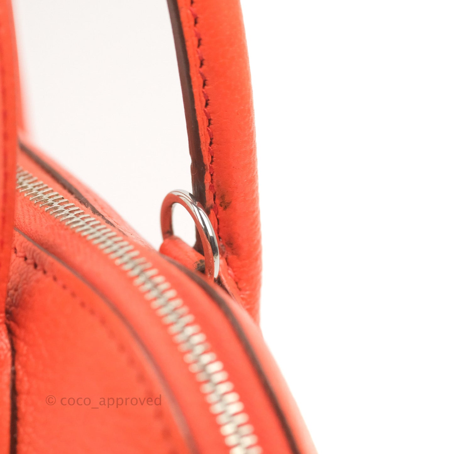 Hermès Bolide Mini 1923 Chevre Mysore Orange Poppy Palladium Hardware