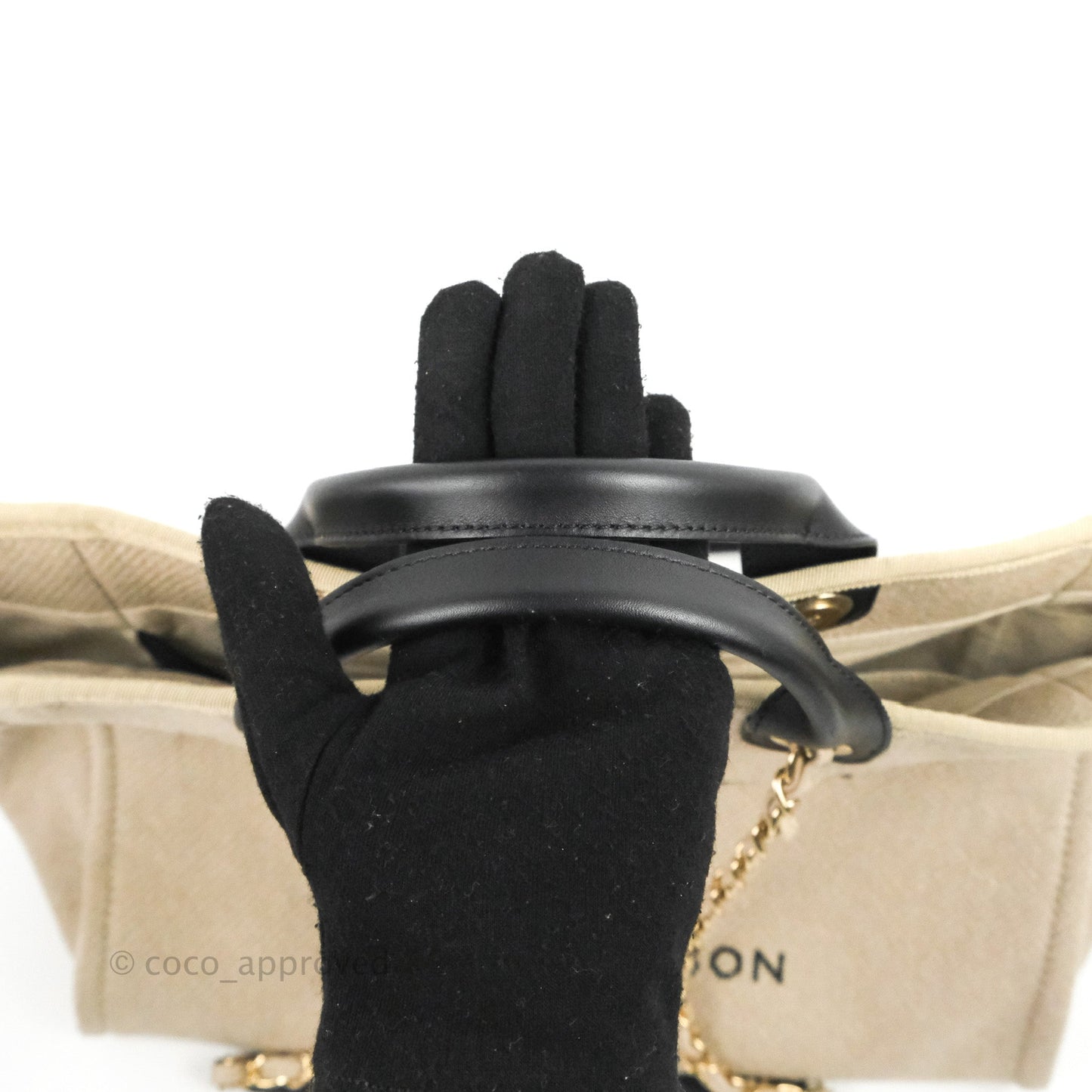 Chanel Large Deauville Black/Taupe Canvas