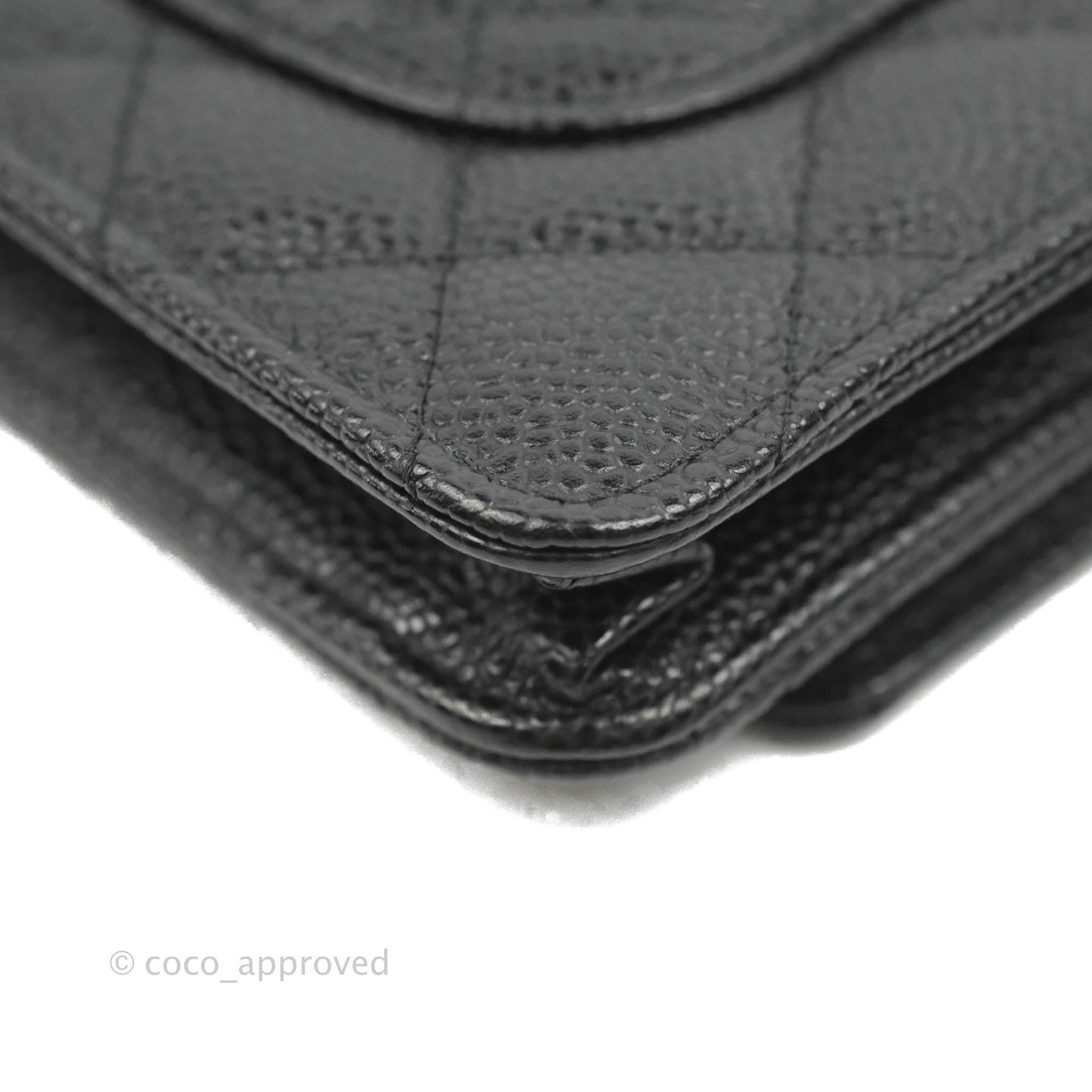Chanel Quilted Classic WOC Black Caviar Silver Hardware