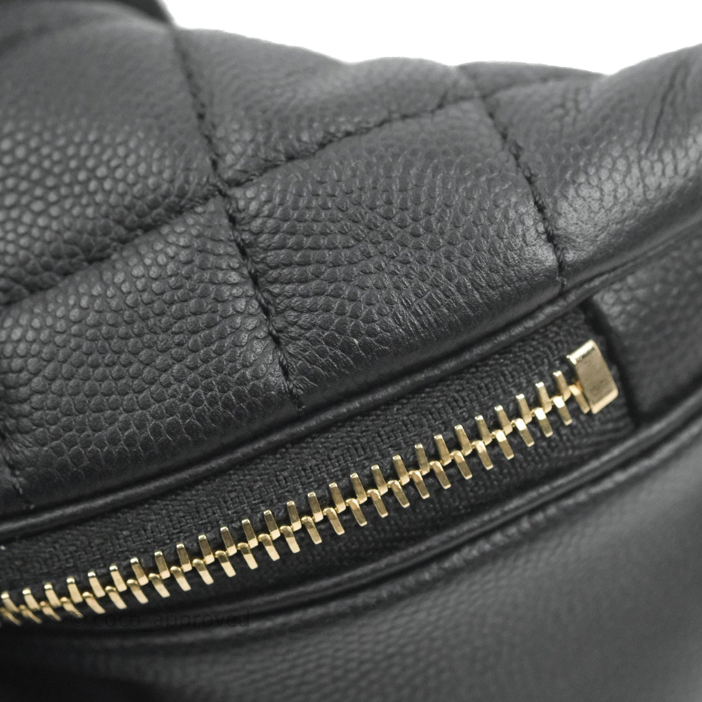 Chanel Quilted Business Affinity Waist Belt Bag Black Caviar Gold Hardware