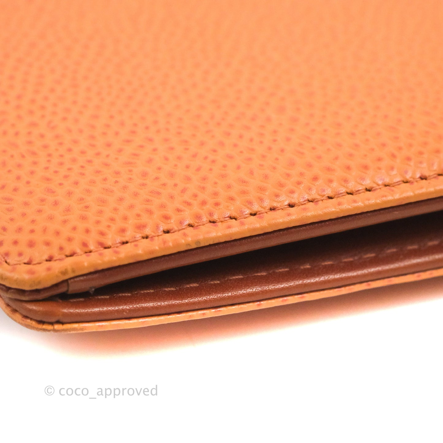 Chanel Yen Wallet Orange Claire Grained Calfskin