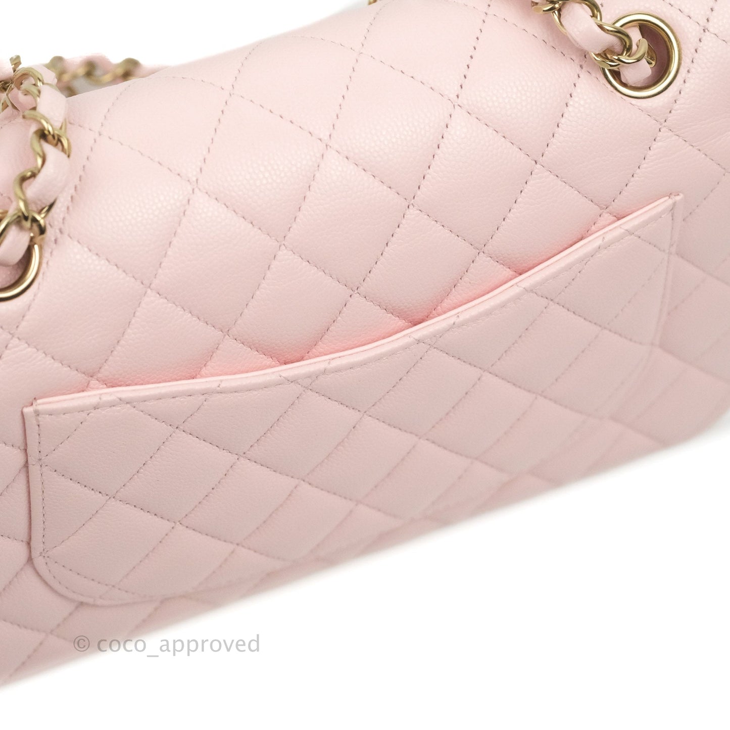 Chanel Classic Small S/M Flap Pink Caviar Gold Hardware 22S