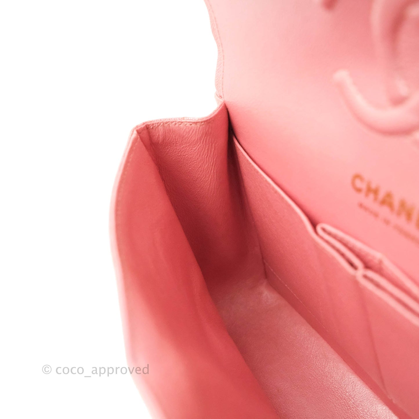 Chanel Small Classic Quilted Flap Iridescent Pink Caviar Gold Hardware 19S