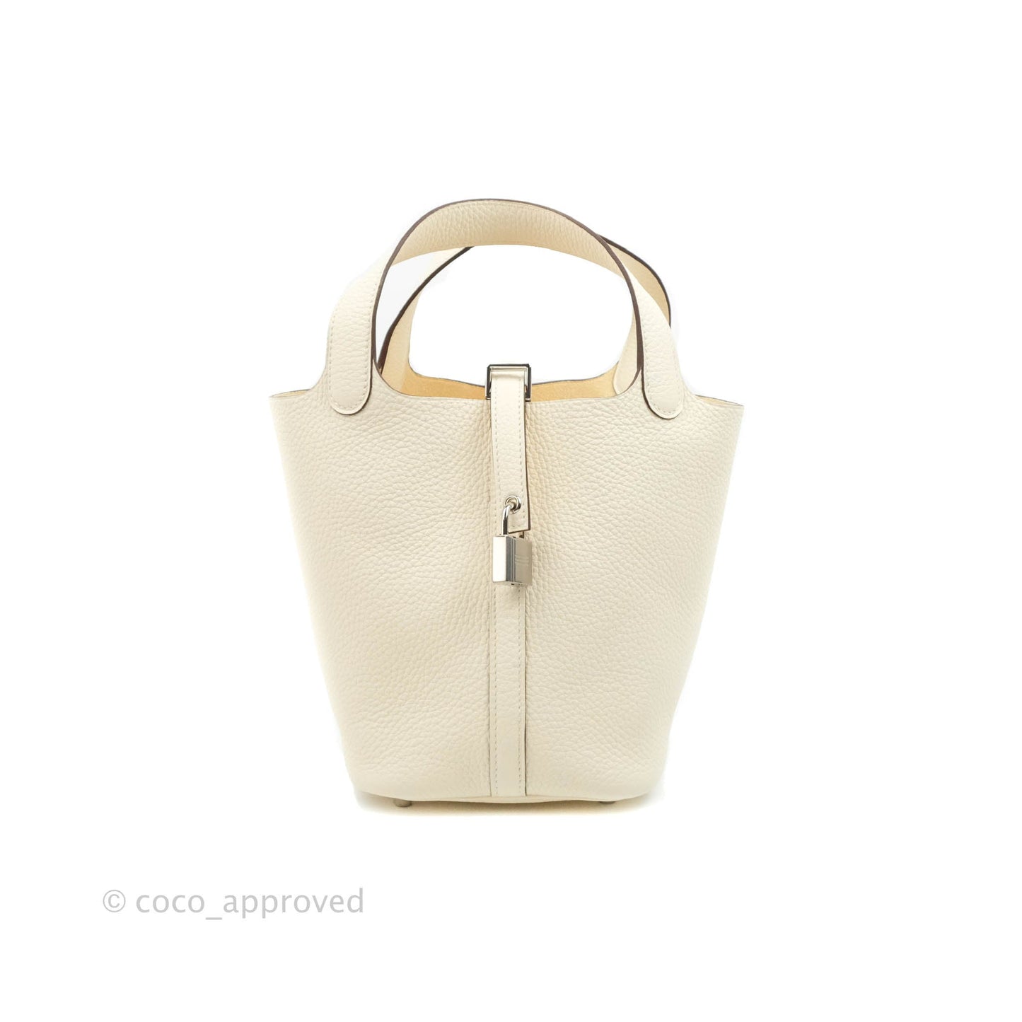 Hermès Clemence Picotin Lock 18 Nata Silver Hardware