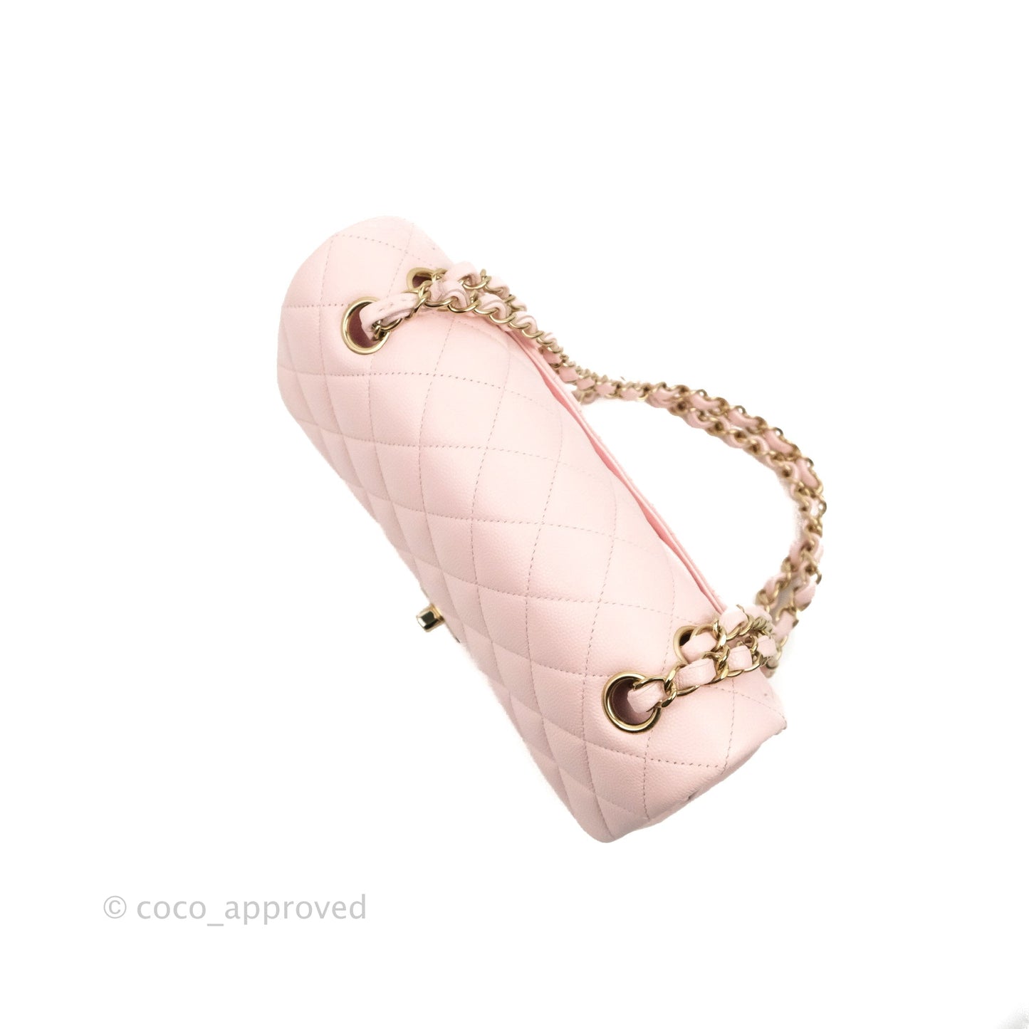 Chanel Classic Small S/M Flap Pink Caviar Gold Hardware 22S
