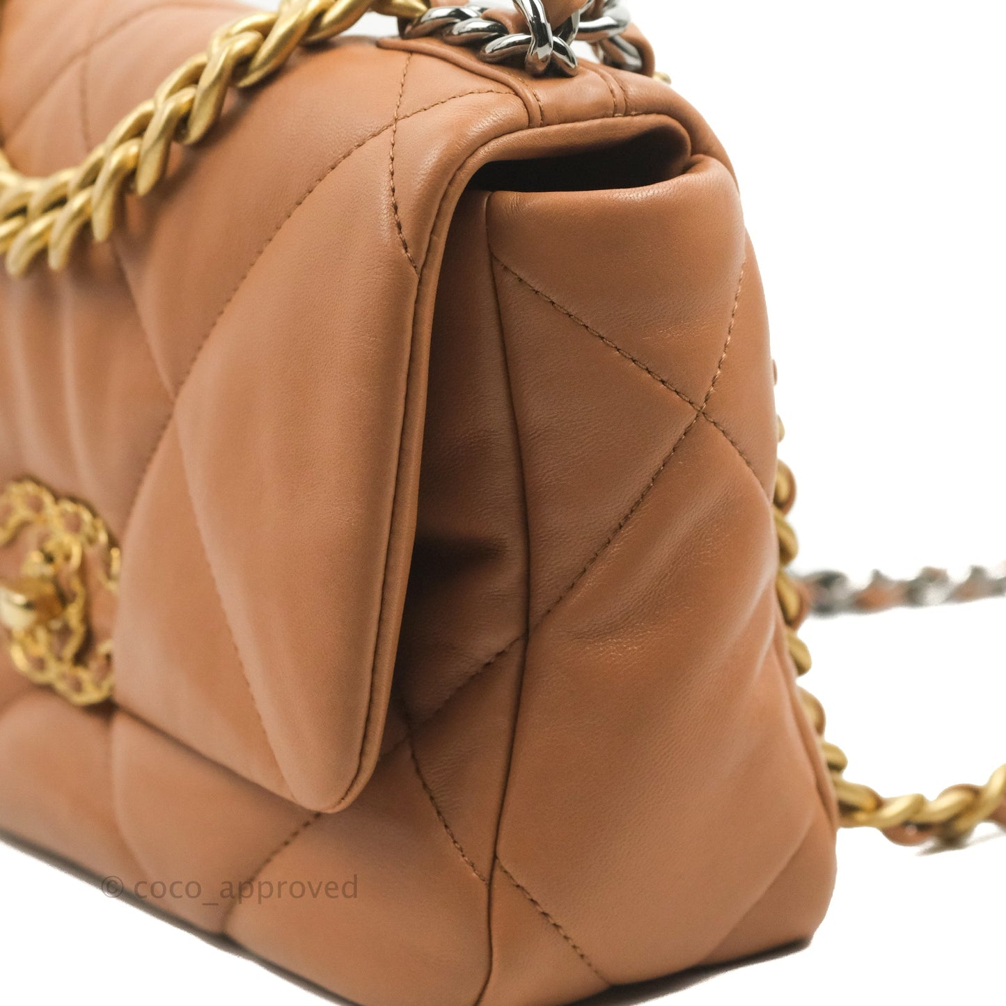 Chanel 19 Small Caramel Dark Beige Lambskin Mixed Hardware 21K
