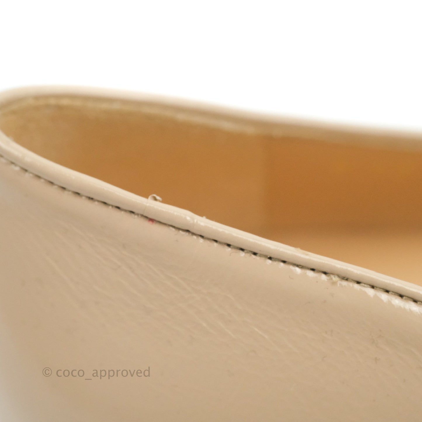Chanel Beige Black Chain Details Loafers 35.5