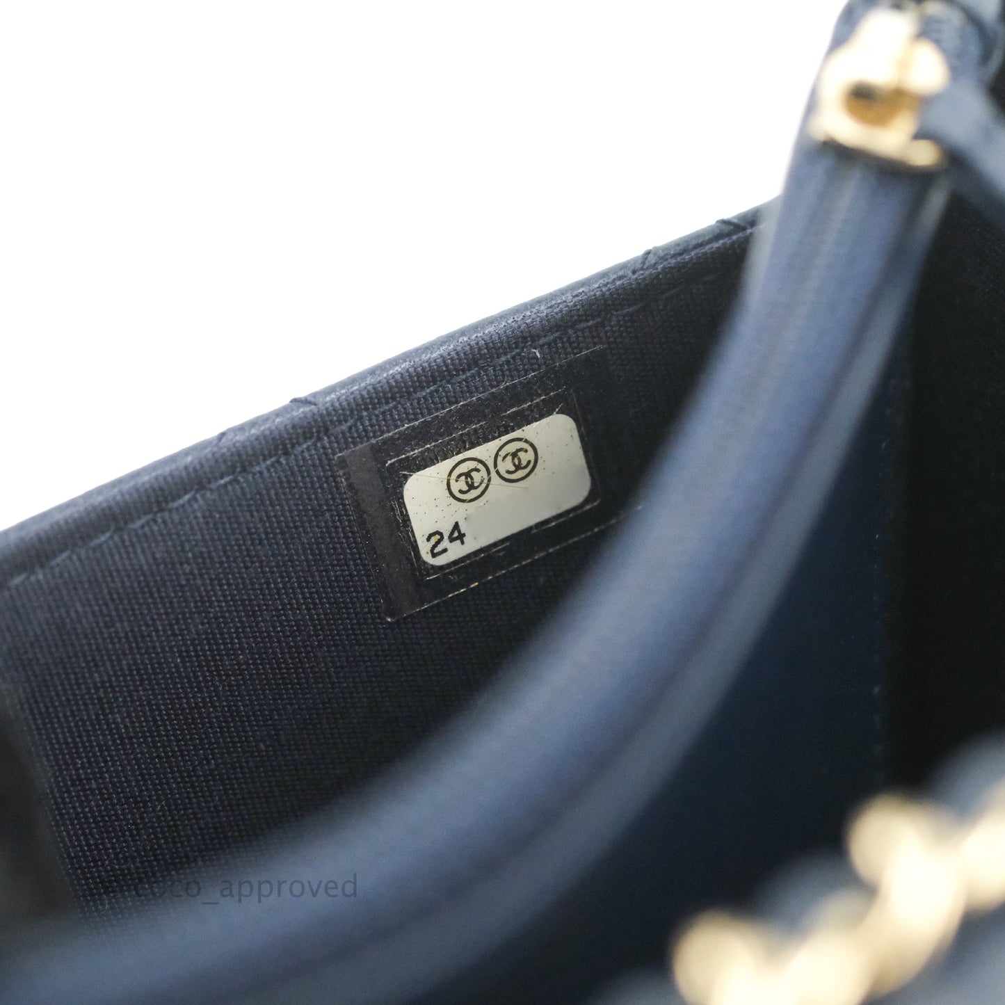 Chanel Trendy CC WOC Wallet On Chain Navy Lambskin Gold Hardware