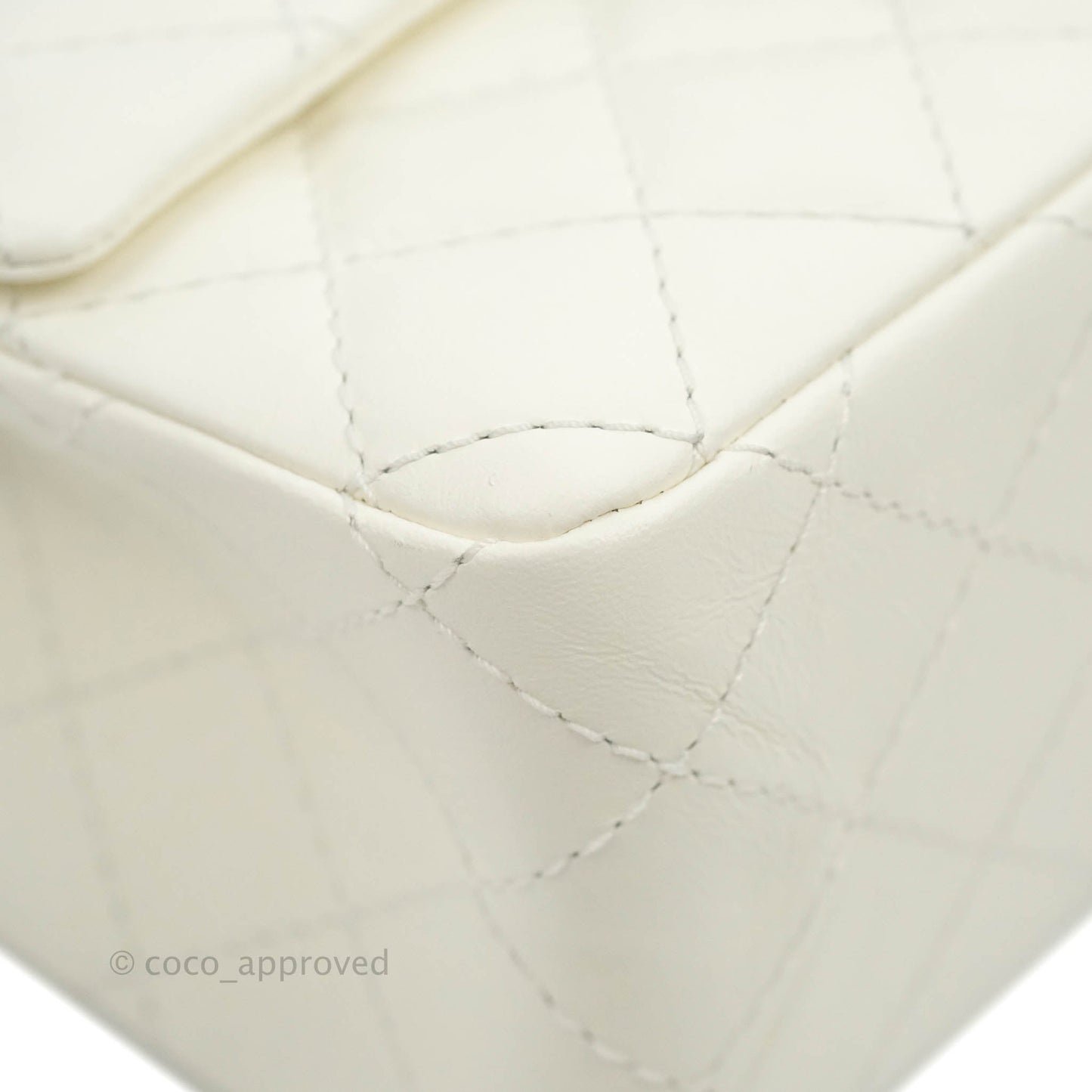 Chanel Mini Reissue 224 White Aged Calfskin Gold Hardware